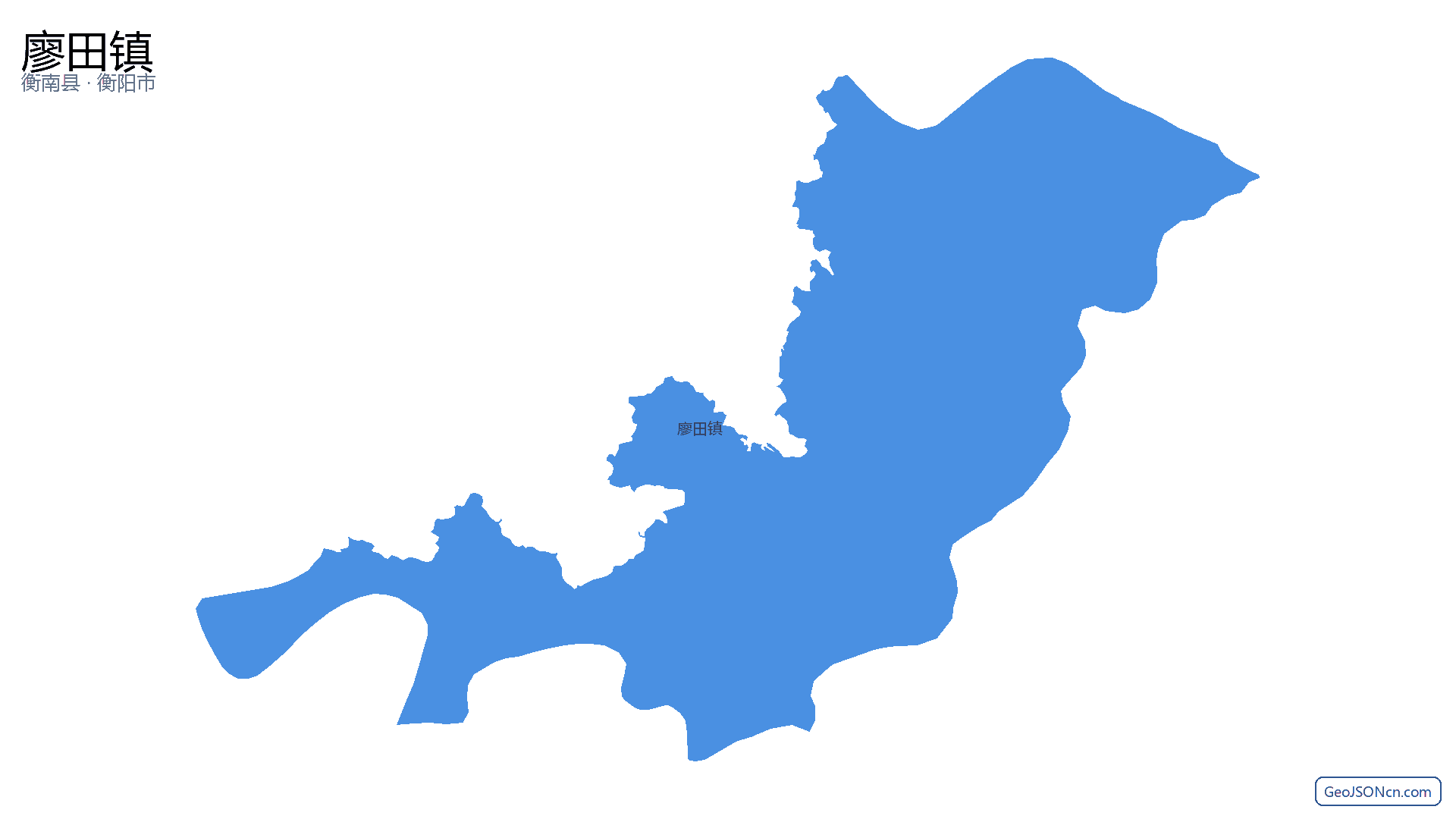 廖田镇行政区划边界地图（衡南县·衡阳市）,提供GeoJSON、SHP矢量边界数据下载及高清地图大图(PNG/JPG) - GeoJSONcn.com