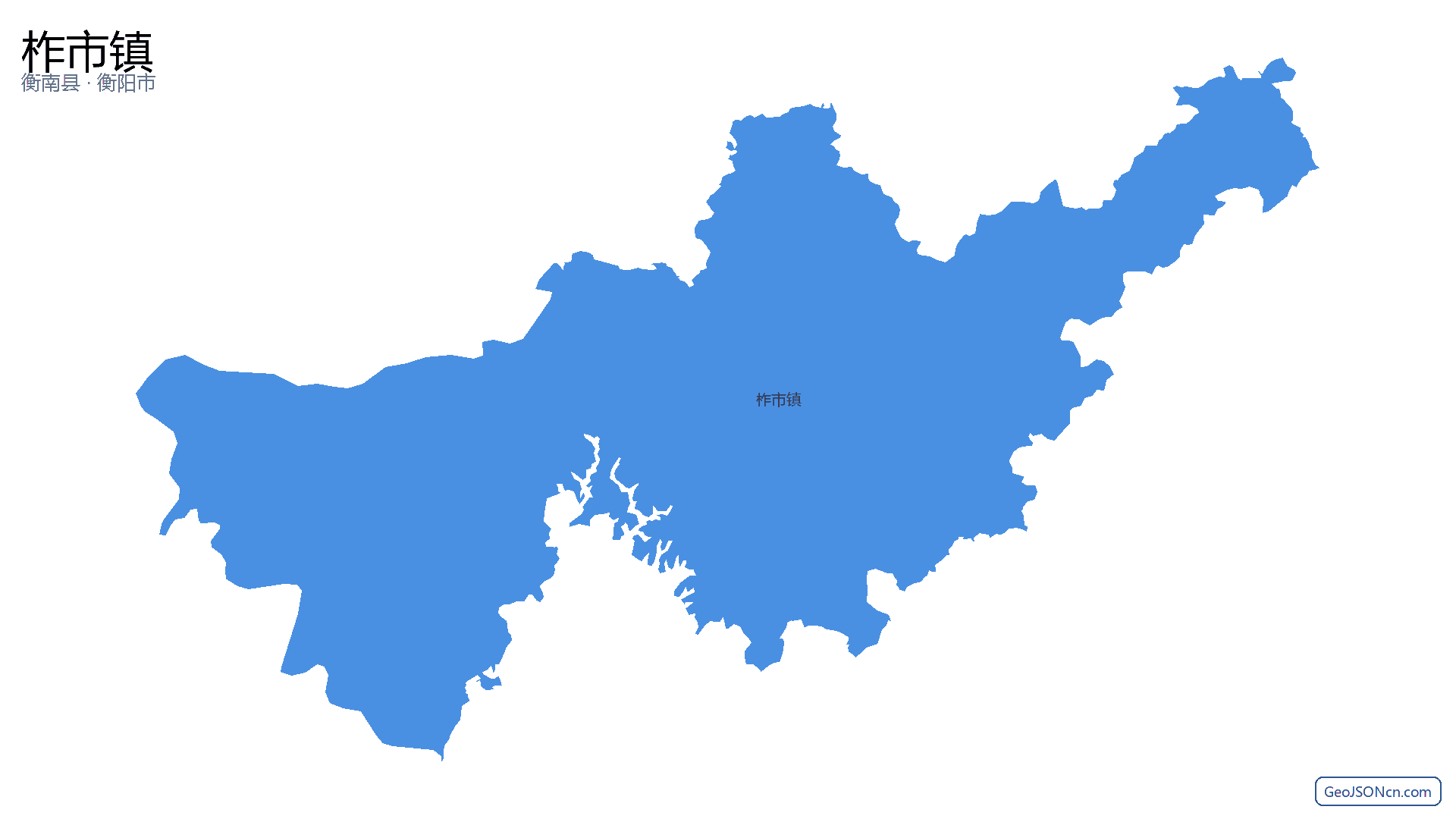 柞市镇行政区划边界地图(衡南县·衡阳市),提供GeoJSON、SHP矢量边界数据下载及高清地图大图(PNG/JPG) - GeoJSONcn.com