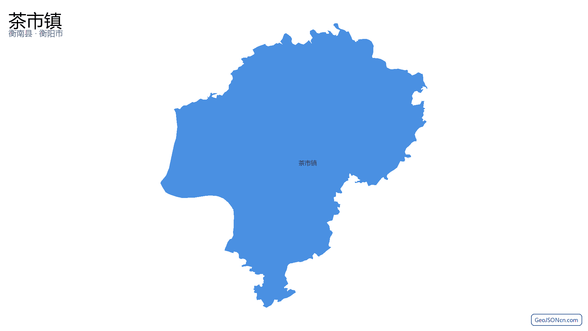 茶市镇行政区划边界地图（衡南县·衡阳市）,提供GeoJSON、SHP矢量边界数据下载及高清地图大图(PNG/JPG) - GeoJSONcn.com