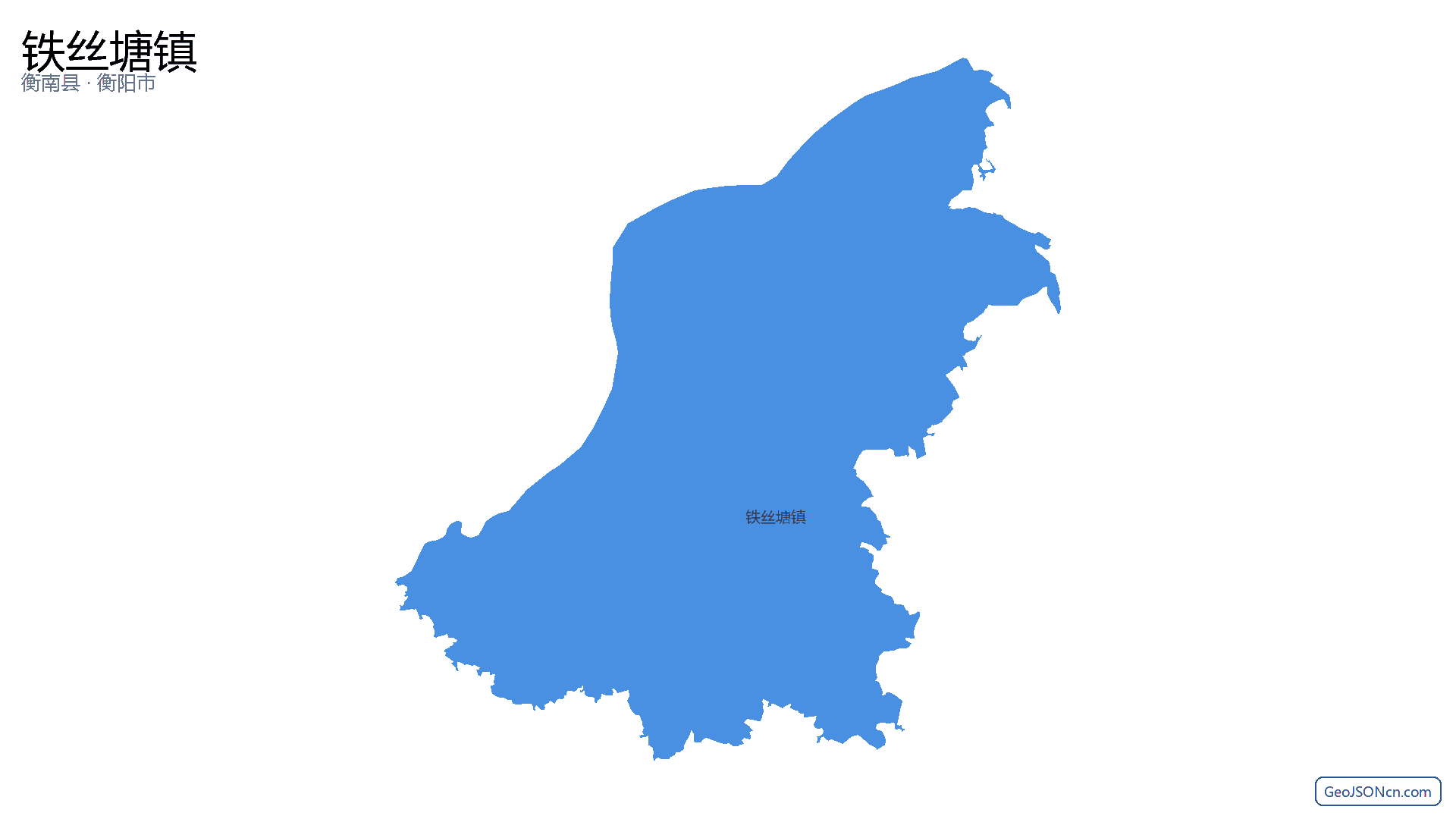 铁丝塘镇行政区划边界地图（衡南县·衡阳市）,提供GeoJSON、SHP矢量边界数据下载及高清地图大图(PNG/JPG) - GeoJSONcn.com