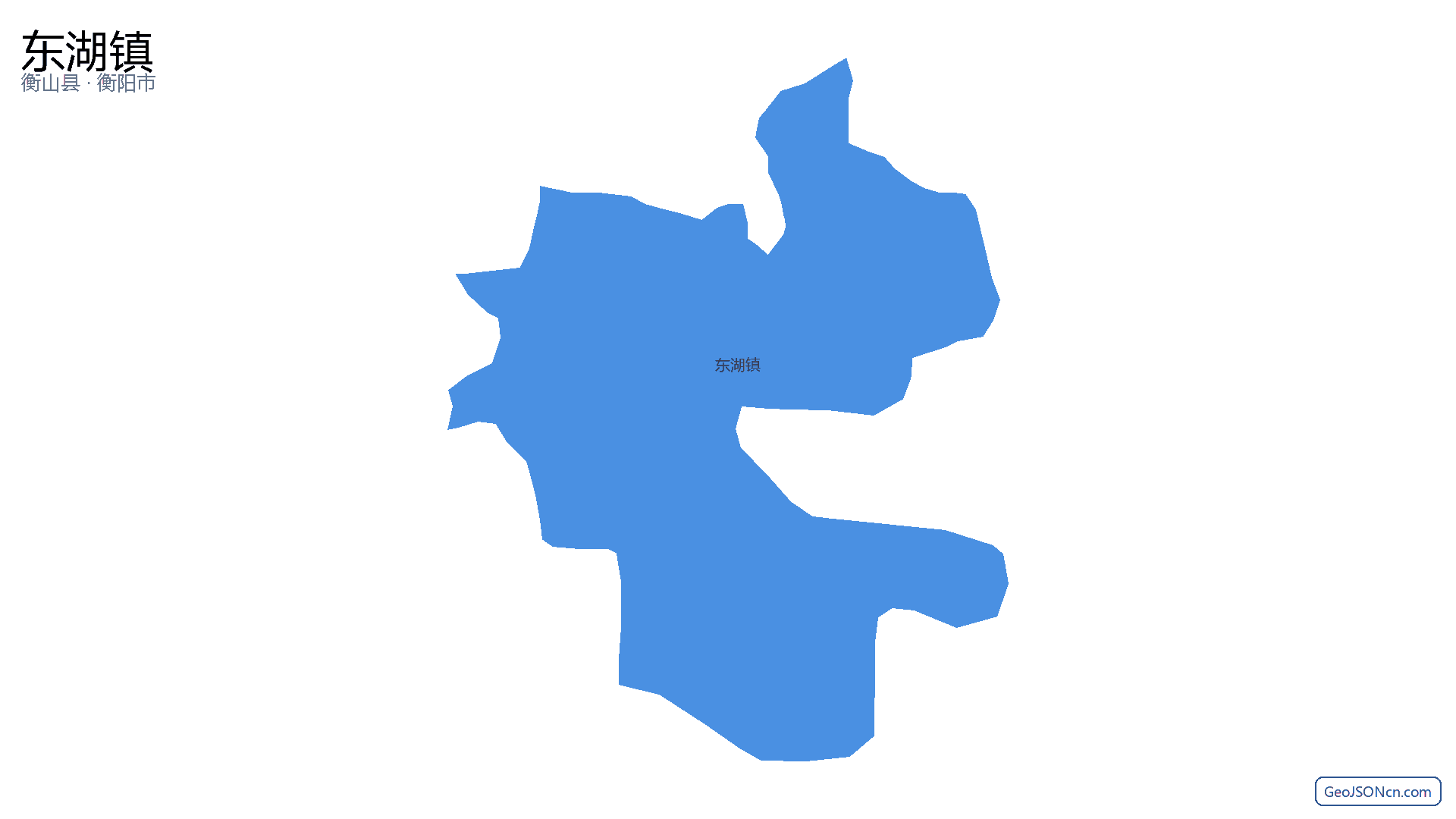 东湖镇行政区划边界地图（衡山县·衡阳市）,提供GeoJSON、SHP矢量边界数据下载及高清地图大图(PNG/JPG) - GeoJSONcn.com