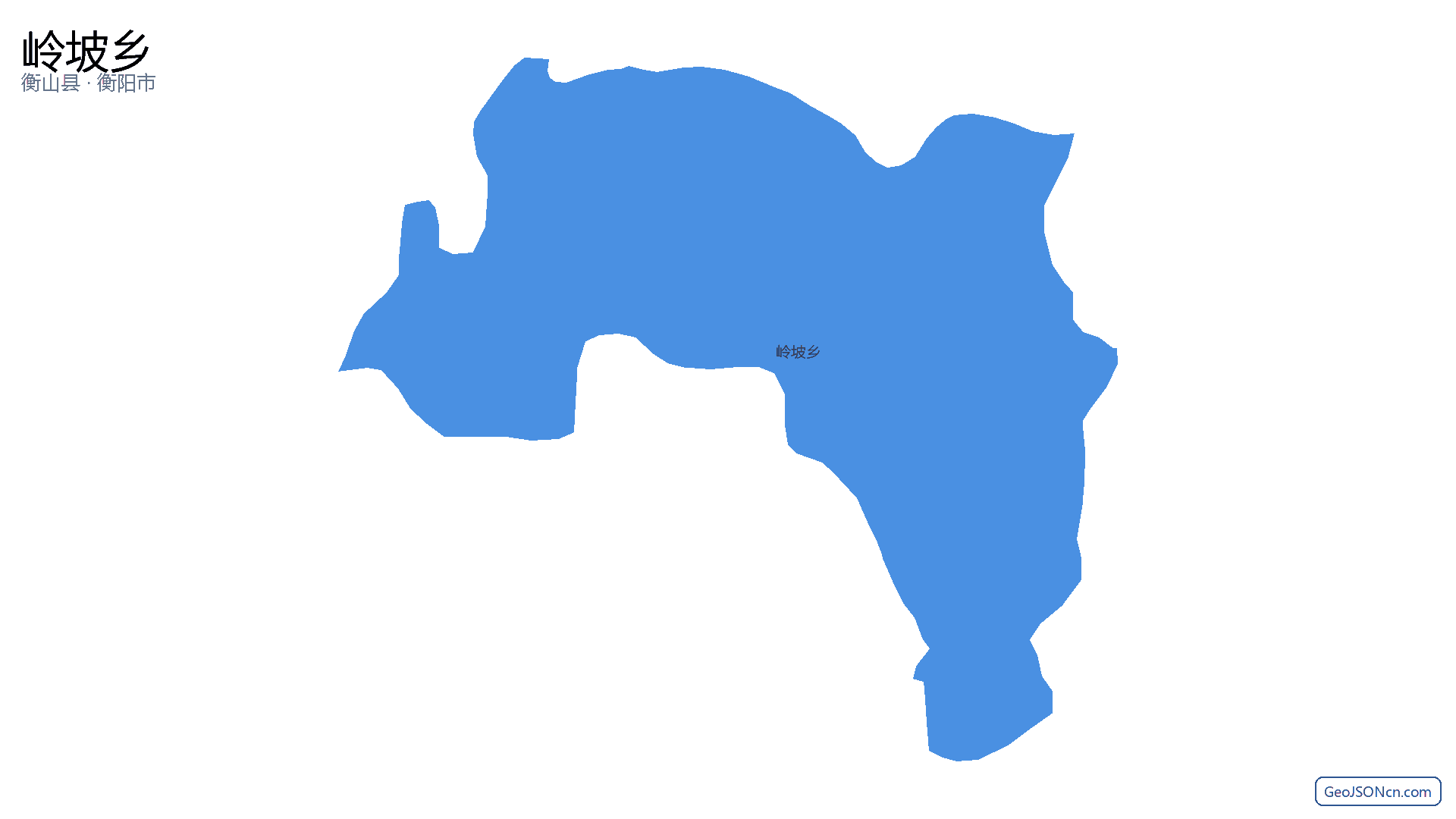 岭坡乡行政区划边界地图(衡山县·衡阳市),提供GeoJSON、SHP矢量边界数据下载及高清地图大图(PNG/JPG) - GeoJSONcn.com