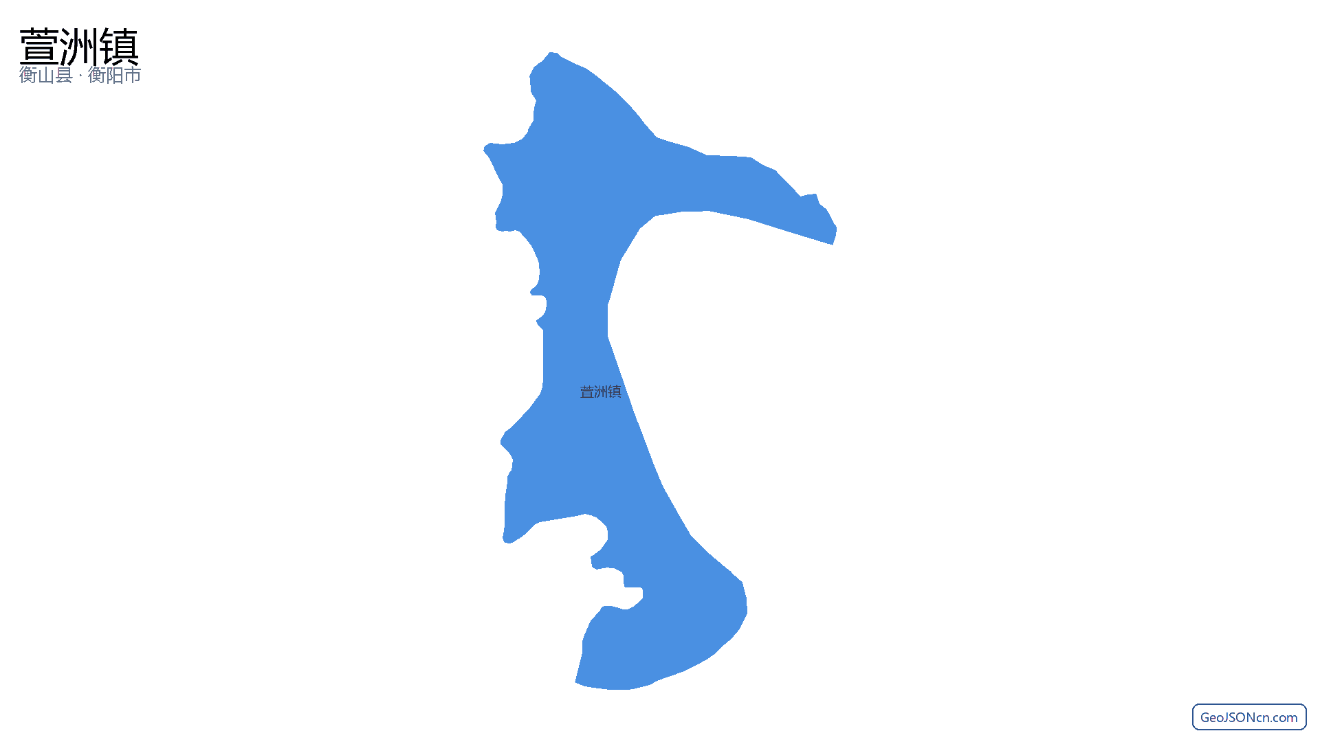 萱洲镇行政区划边界地图（衡山县·衡阳市）,提供GeoJSON、SHP矢量边界数据下载及高清地图大图(PNG/JPG) - GeoJSONcn.com