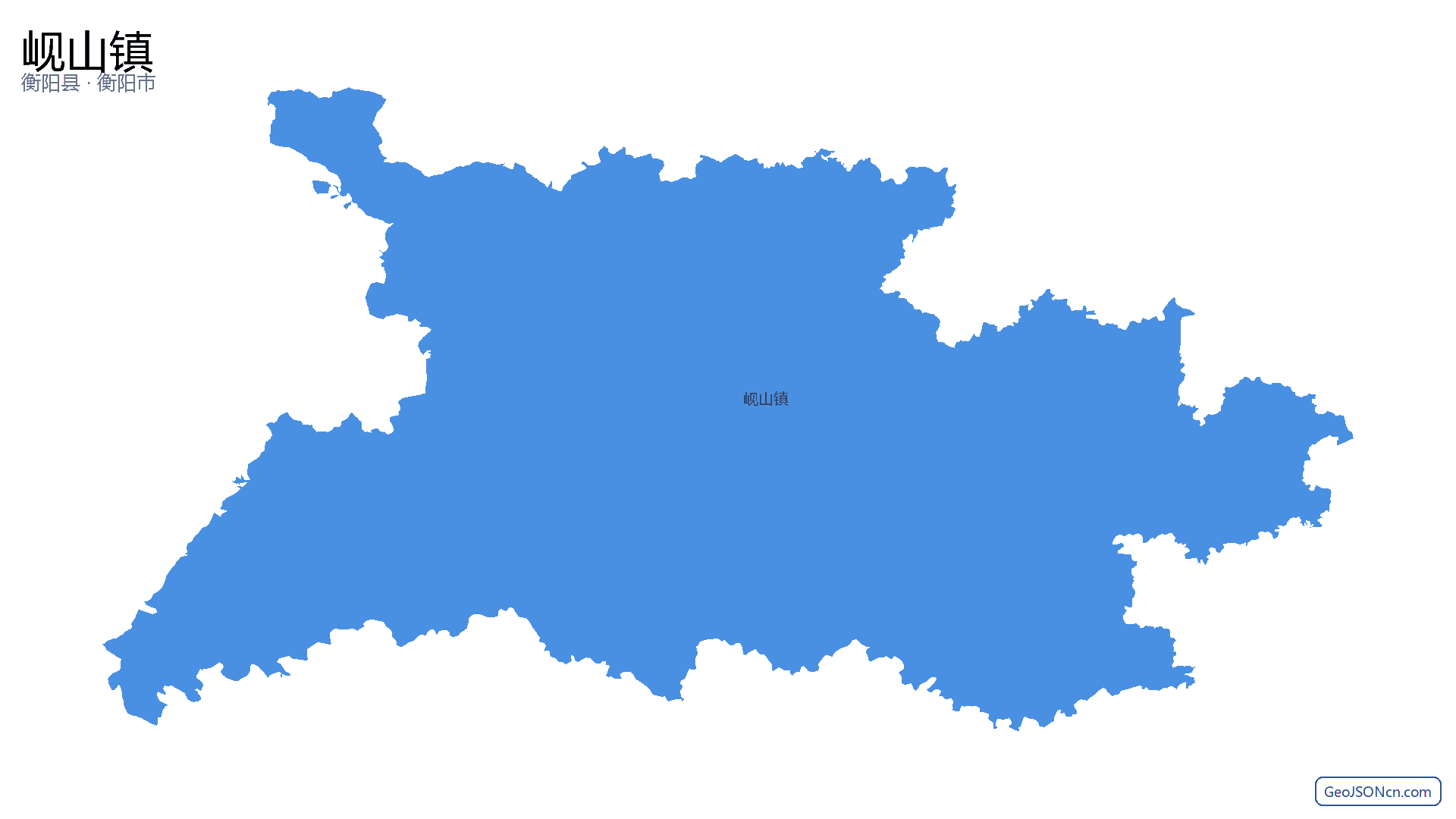 岘山镇行政区划边界地图(衡阳县·衡阳市),提供GeoJSON、SHP矢量边界数据下载及高清地图大图(PNG/JPG) - GeoJSONcn.com