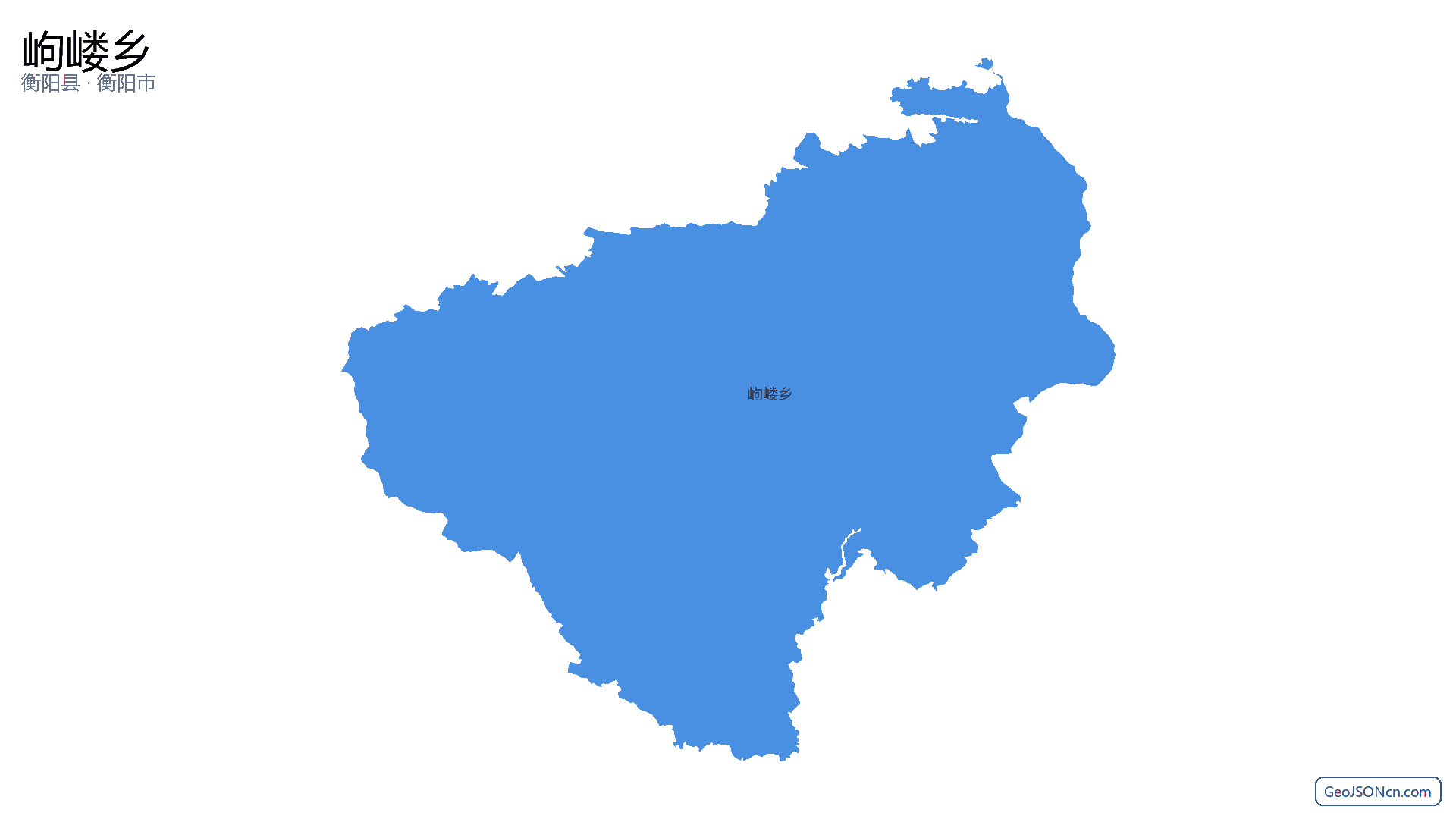岣嵝乡行政区划边界地图（衡阳县·衡阳市）,提供GeoJSON、SHP矢量边界数据下载及高清地图大图(PNG/JPG) - GeoJSONcn.com