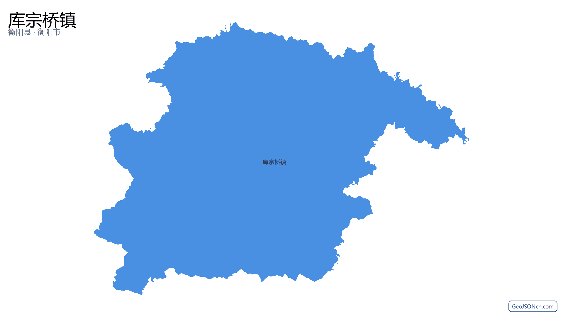 库宗桥镇行政区划边界地图（衡阳县·衡阳市）,提供GeoJSON、SHP矢量边界数据下载及高清地图大图(PNG/JPG) - GeoJSONcn.com