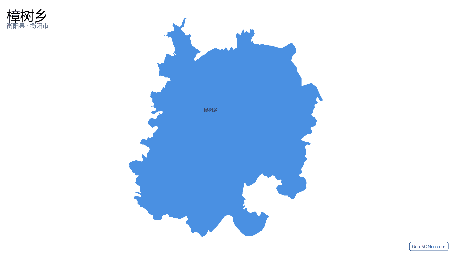 樟树乡行政区划边界地图(衡阳县·衡阳市),提供GeoJSON、SHP矢量边界数据下载及高清地图大图(PNG/JPG) - GeoJSONcn.com