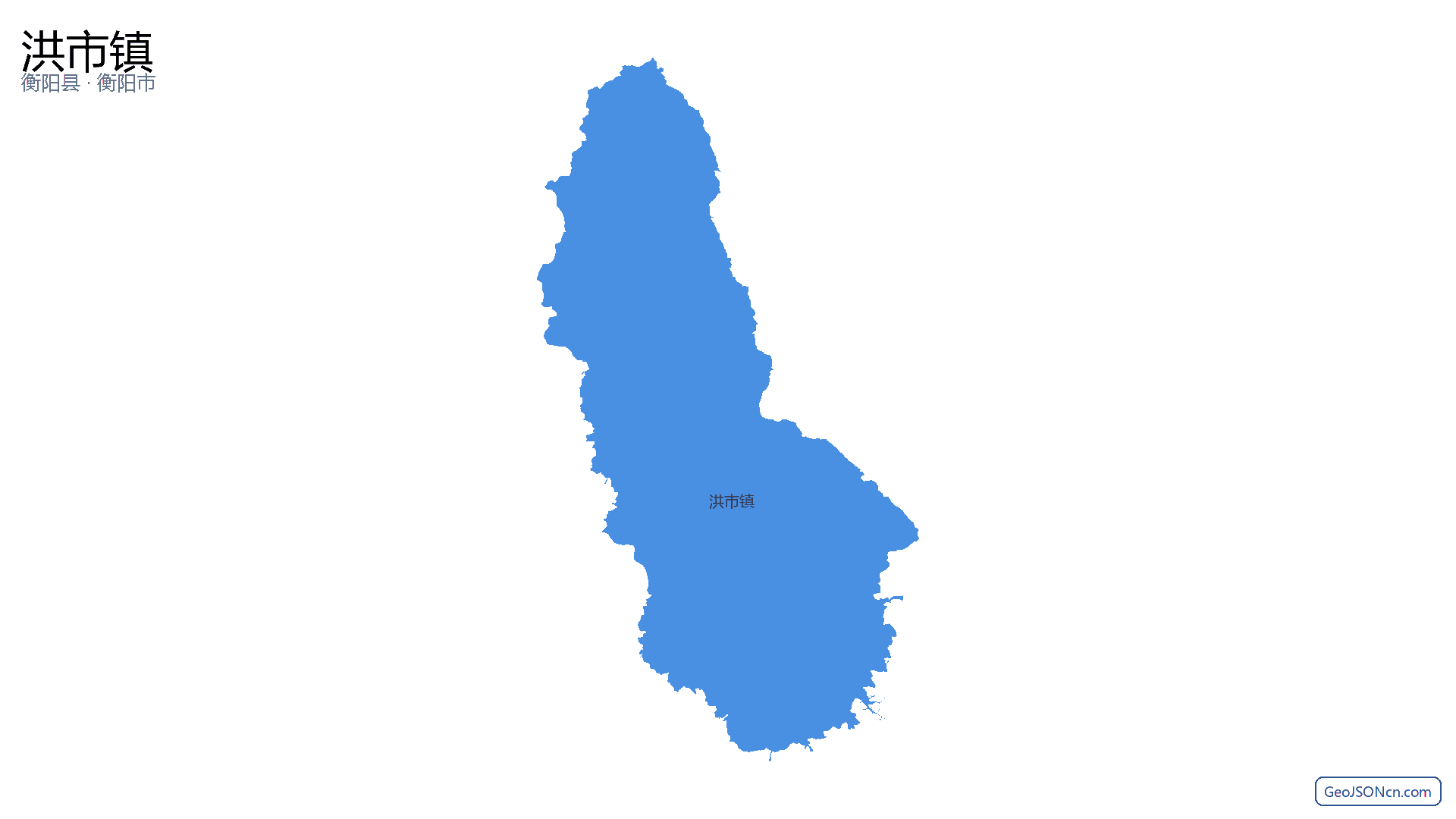 洪市镇行政区划边界地图（衡阳县·衡阳市）,提供GeoJSON、SHP矢量边界数据下载及高清地图大图(PNG/JPG) - GeoJSONcn.com