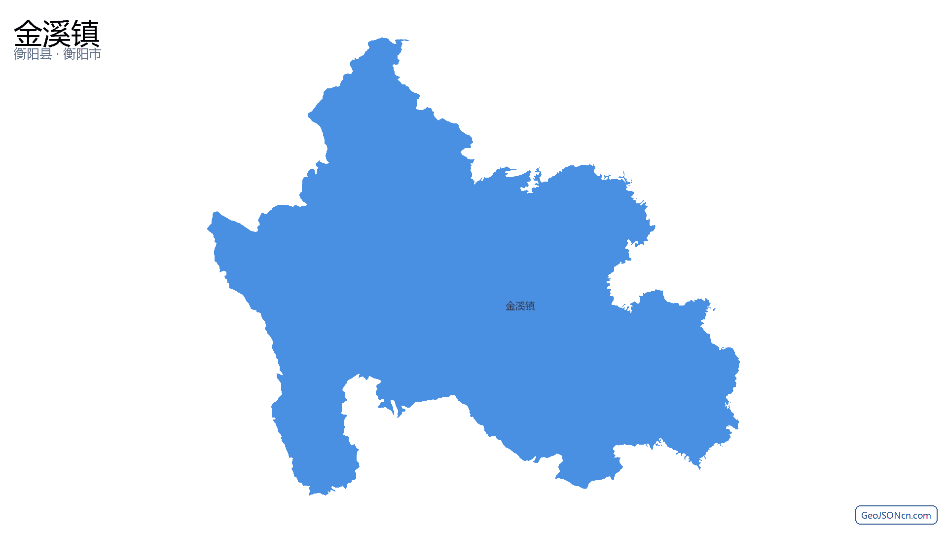 金溪镇行政区划边界地图(衡阳县·衡阳市),提供GeoJSON、SHP矢量边界数据下载及高清地图大图(PNG/JPG) - GeoJSONcn.com