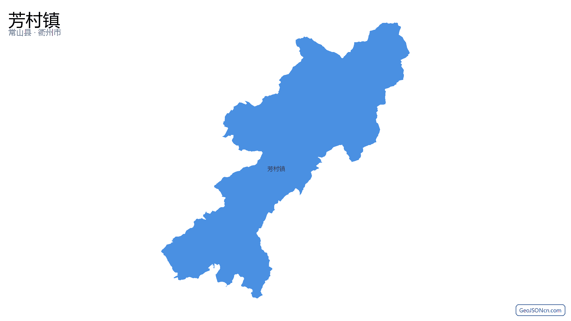 芳村镇行政区划边界地图（常山县·衢州市）,提供GeoJSON、SHP矢量边界数据下载及高清地图大图(PNG/JPG) - GeoJSONcn.com