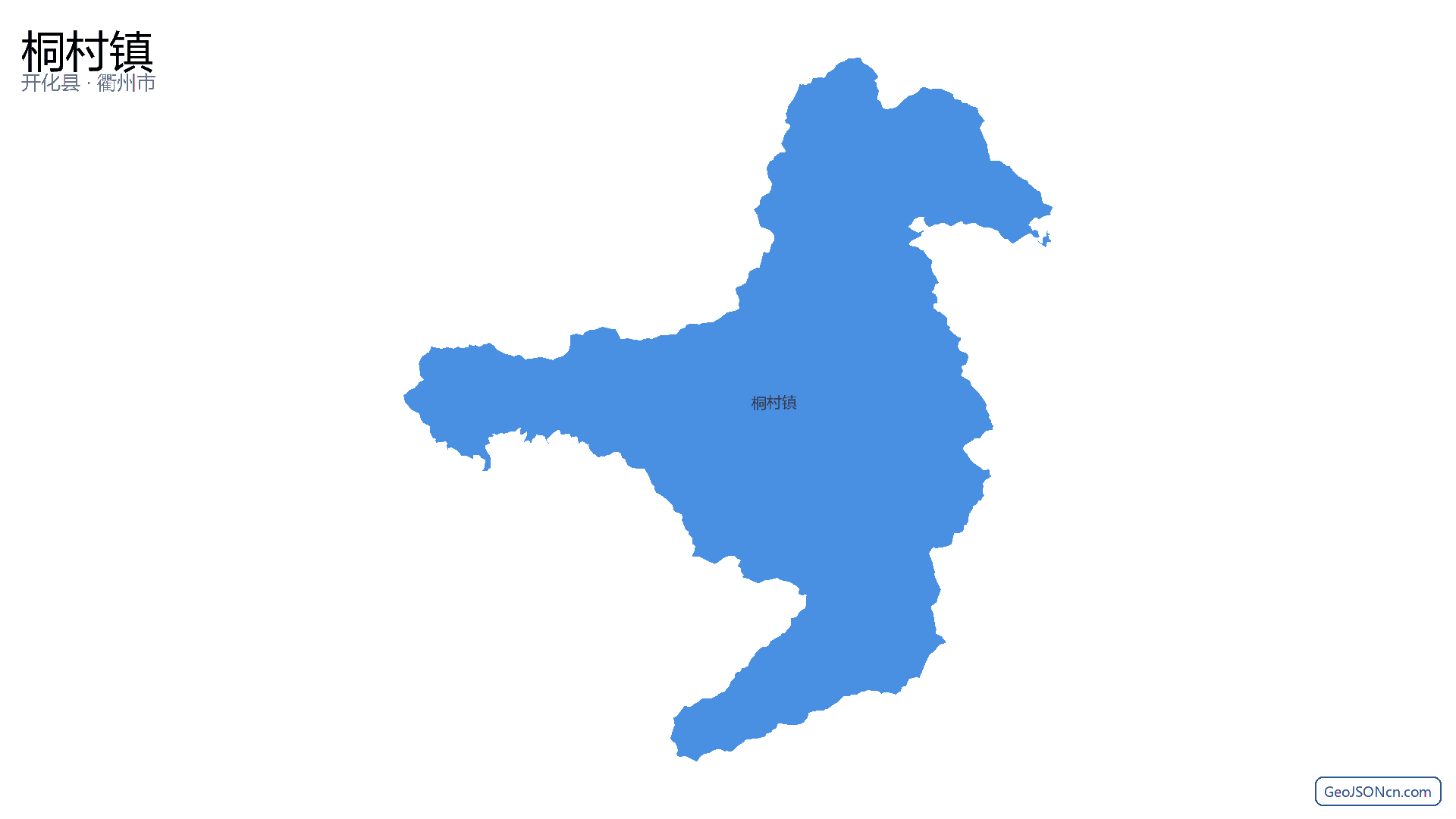 桐村镇行政区划边界地图（开化县·衢州市）,提供GeoJSON、SHP矢量边界数据下载及高清地图大图(PNG/JPG) - GeoJSONcn.com