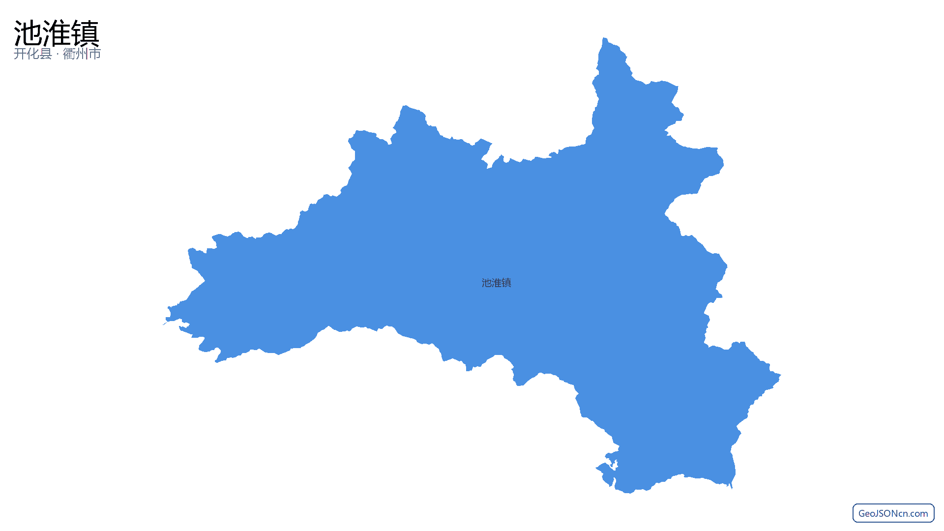 池淮镇行政区划边界地图（开化县·衢州市）,提供GeoJSON、SHP矢量边界数据下载及高清地图大图(PNG/JPG) - GeoJSONcn.com