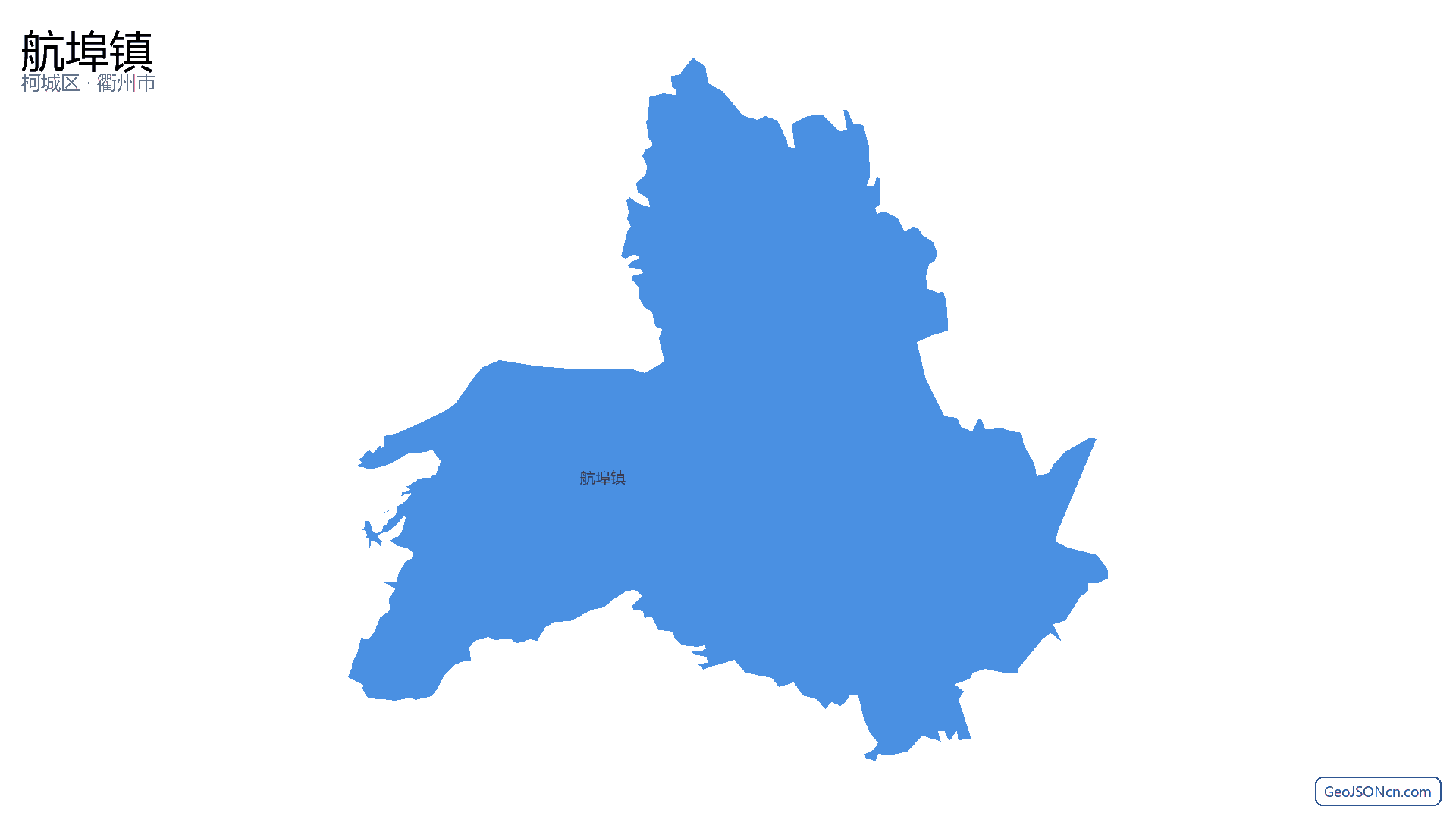 航埠镇行政区划边界地图（柯城区·衢州市）,提供GeoJSON、SHP矢量边界数据下载及高清地图大图(PNG/JPG) - GeoJSONcn.com