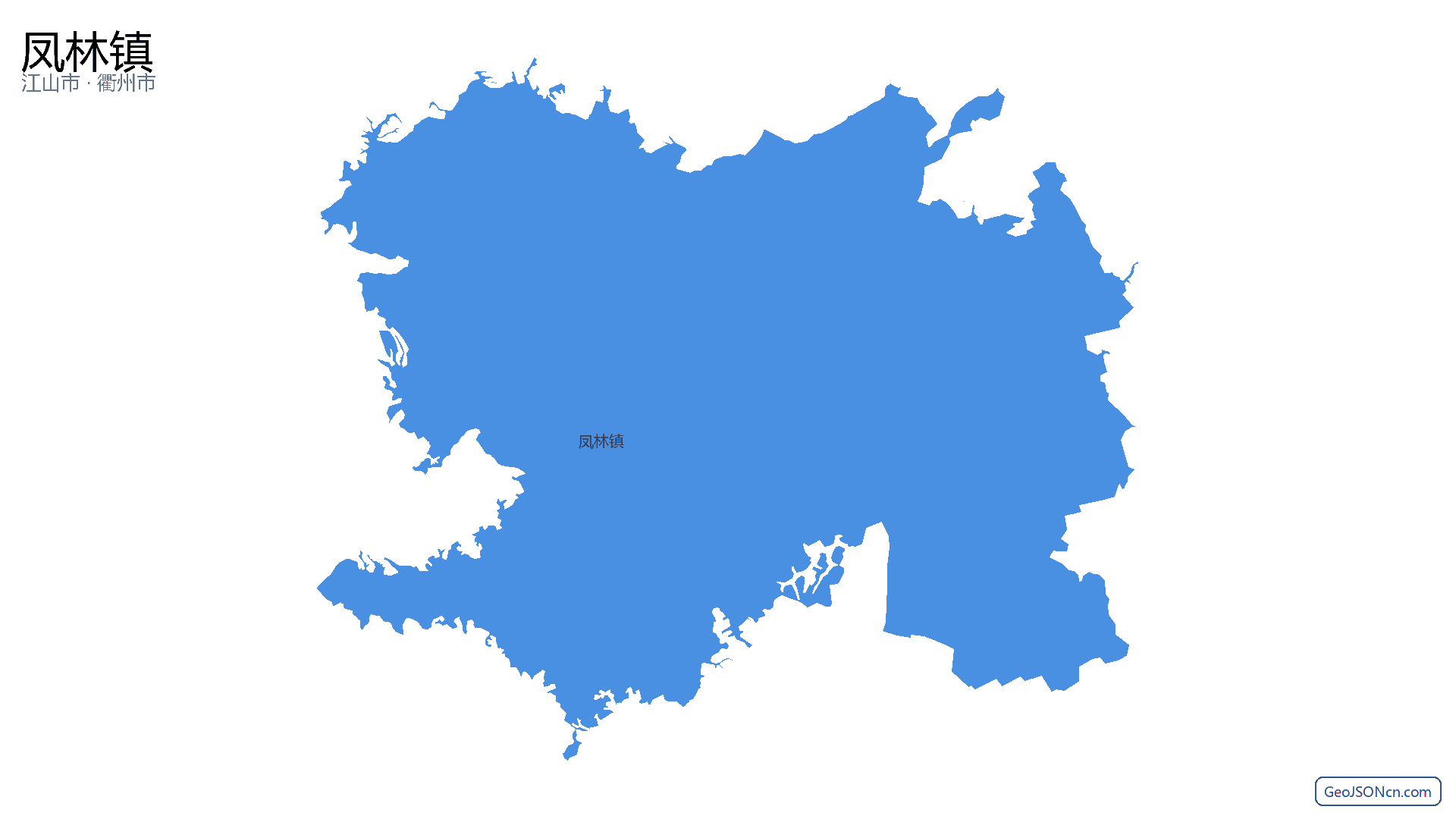 凤林镇行政区划边界地图（江山市·衢州市）,提供GeoJSON、SHP矢量边界数据下载及高清地图大图(PNG/JPG) - GeoJSONcn.com
