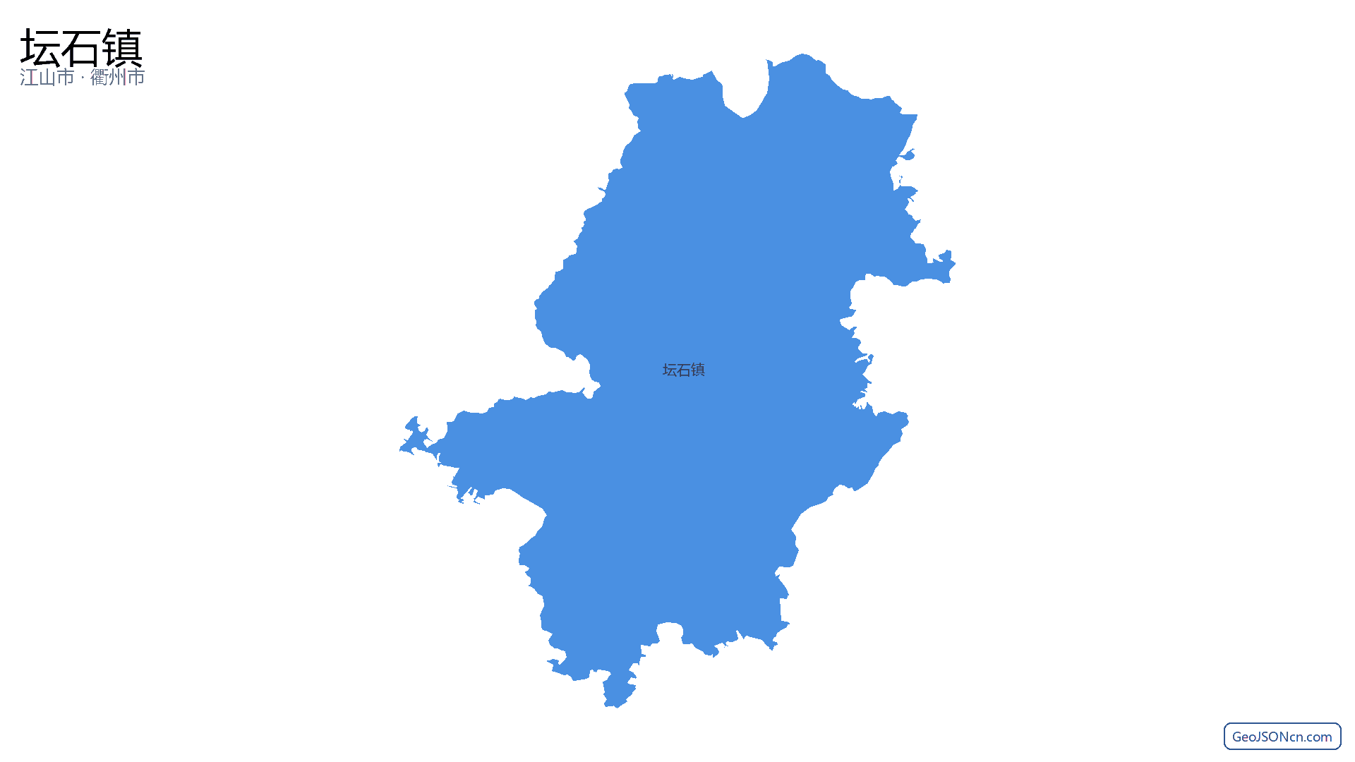 坛石镇行政区划边界地图（江山市·衢州市）,提供GeoJSON、SHP矢量边界数据下载及高清地图大图(PNG/JPG) - GeoJSONcn.com