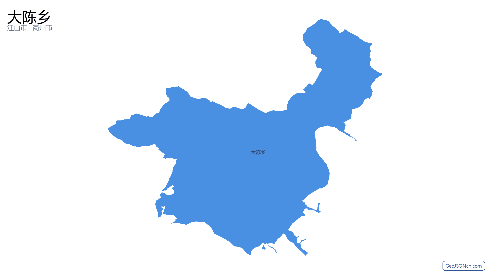 大陈乡行政区划边界地图(江山市·衢州市),提供GeoJSON、SHP矢量边界数据下载及高清地图大图(PNG/JPG) - GeoJSONcn.com