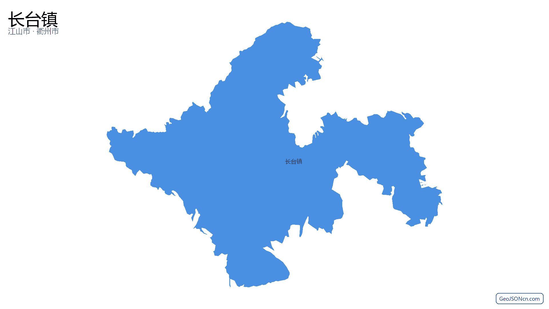 长台镇行政区划边界地图（江山市·衢州市）,提供GeoJSON、SHP矢量边界数据下载及高清地图大图(PNG/JPG) - GeoJSONcn.com