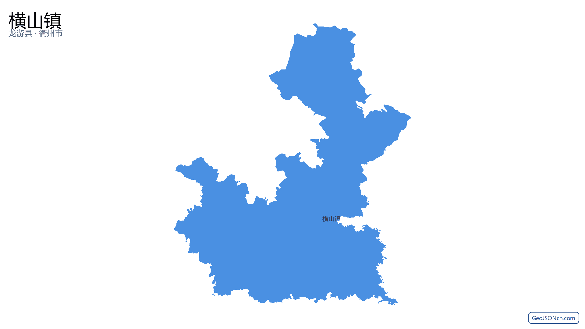 横山镇行政区划边界地图（龙游县·衢州市）,提供GeoJSON、SHP矢量边界数据下载及高清地图大图(PNG/JPG) - GeoJSONcn.com