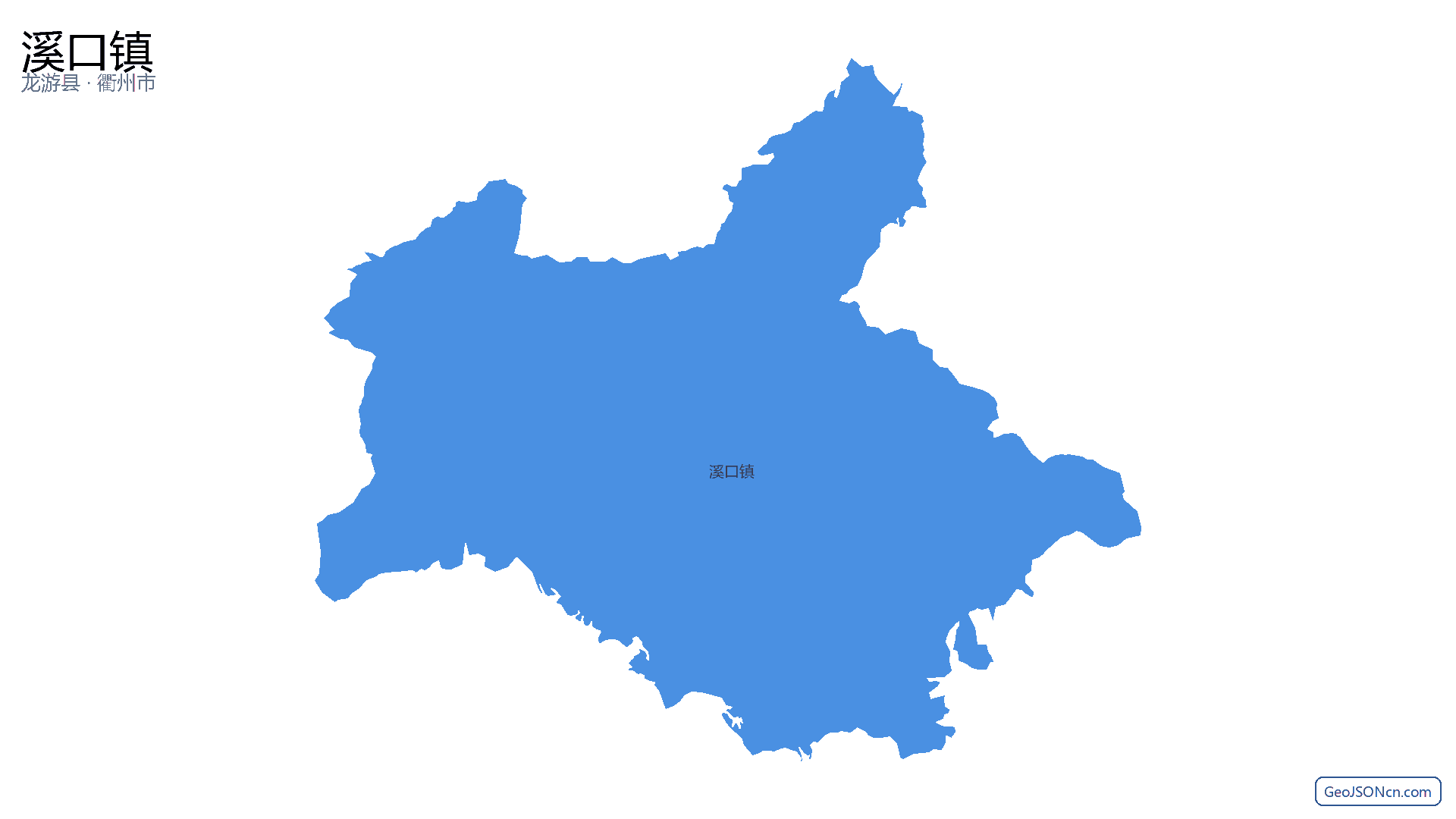 溪口镇行政区划边界地图（龙游县·衢州市）,提供GeoJSON、SHP矢量边界数据下载及高清地图大图(PNG/JPG) - GeoJSONcn.com