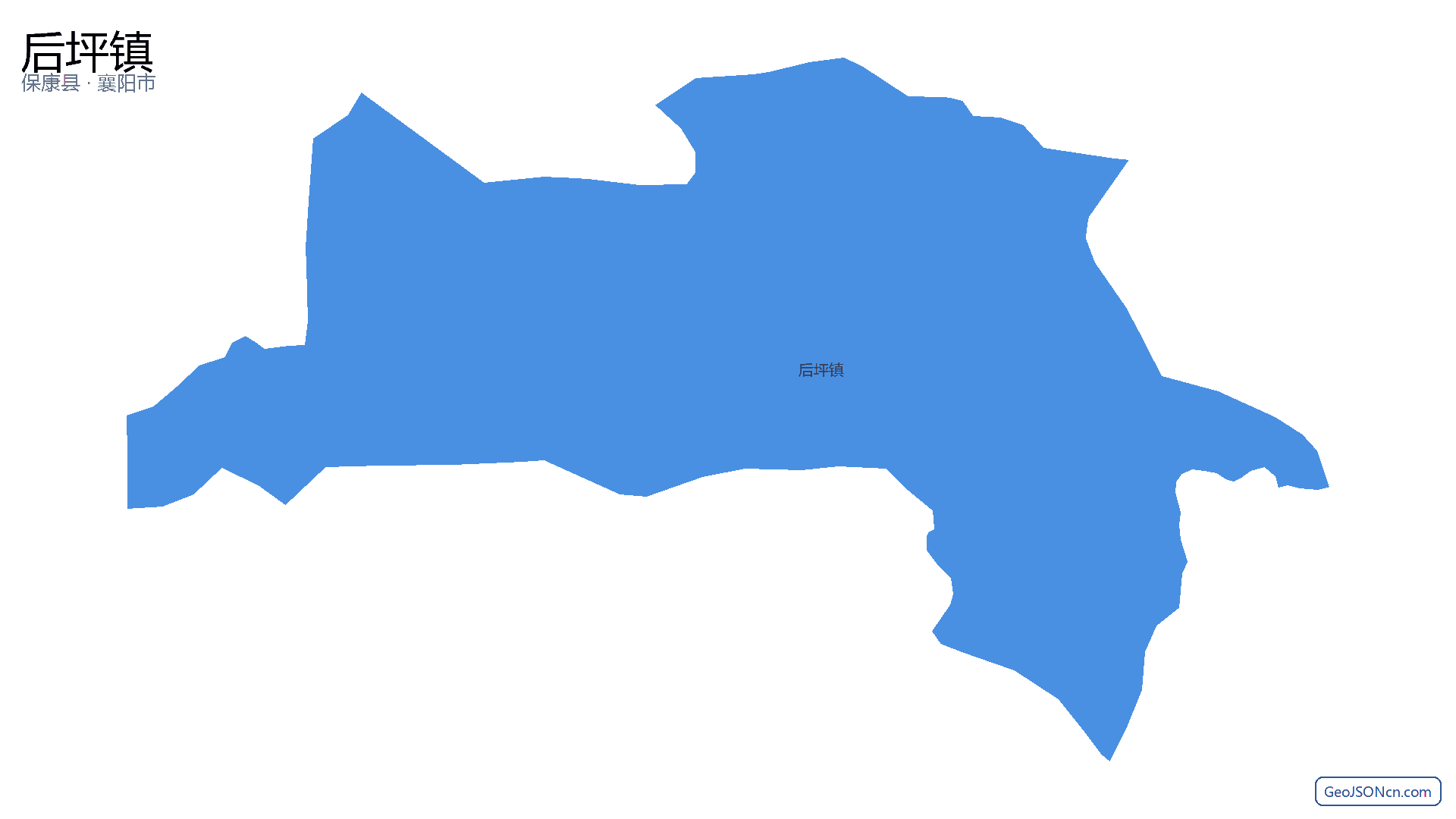 后坪镇行政区划边界地图(保康县·襄阳市),提供GeoJSON、SHP矢量边界数据下载及高清地图大图(PNG/JPG) - GeoJSONcn.com