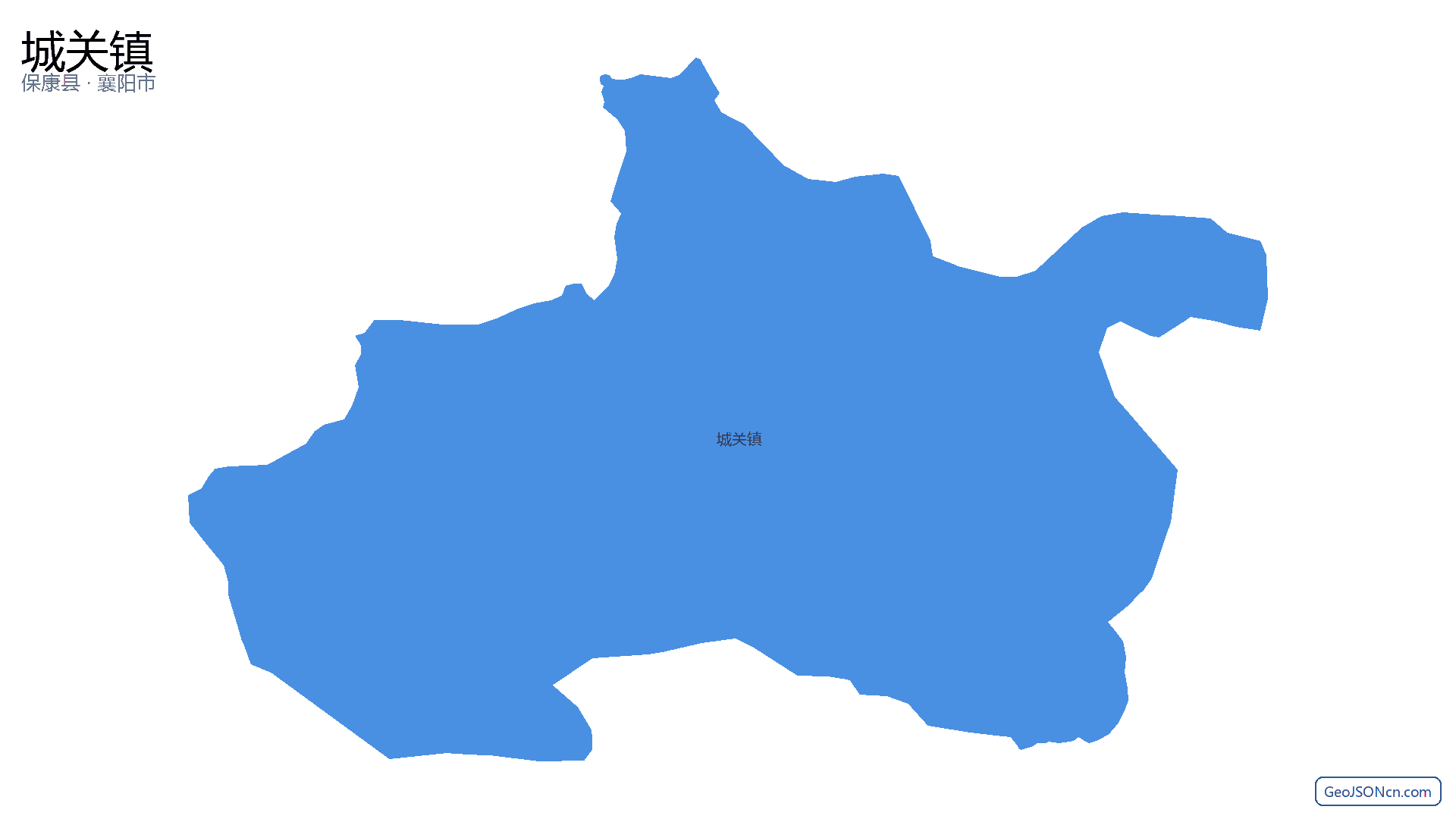 城关镇行政区划边界地图(保康县·襄阳市),提供GeoJSON、SHP矢量边界数据下载及高清地图大图(PNG/JPG) - GeoJSONcn.com