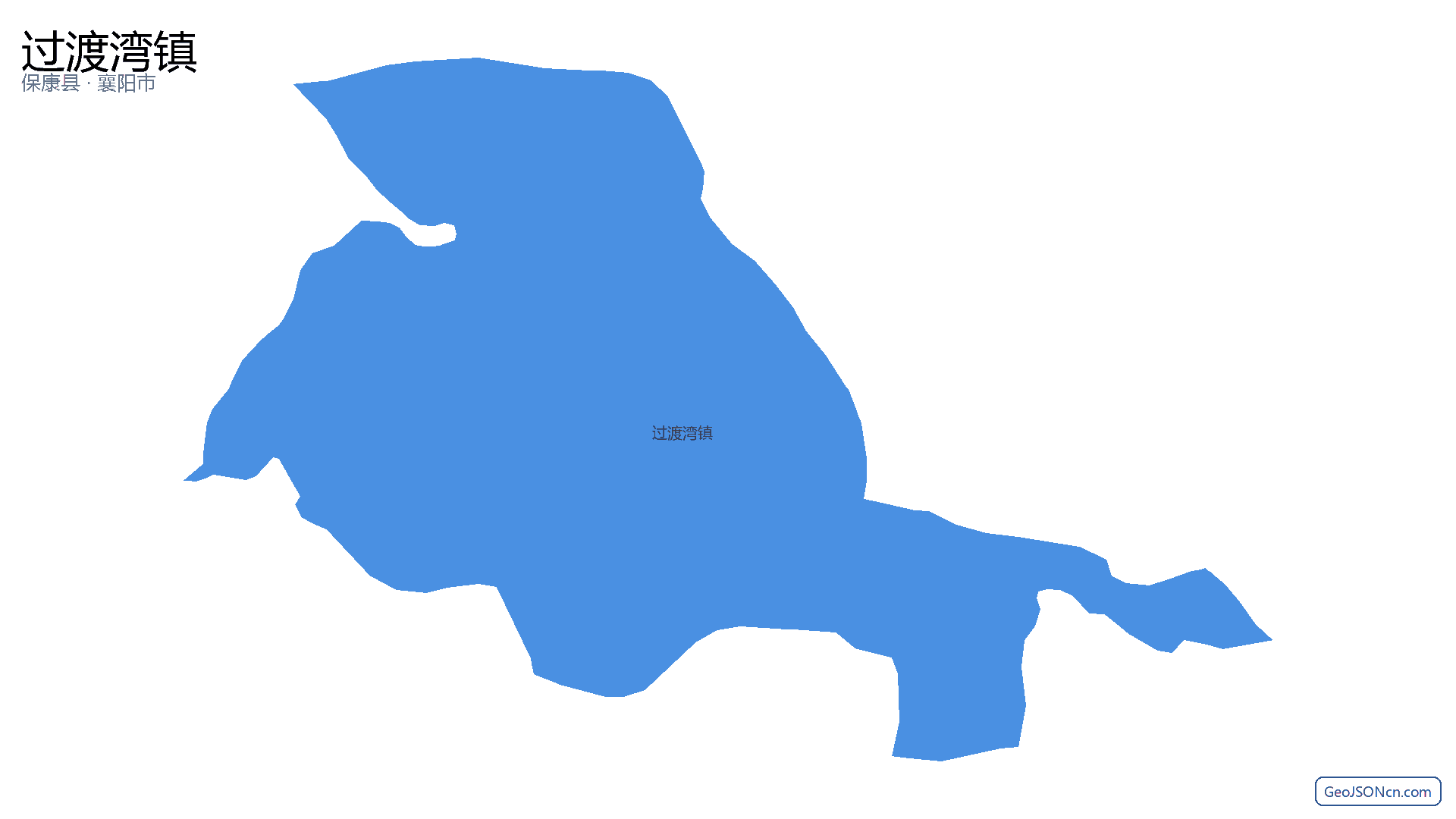 过渡湾镇行政区划边界地图（保康县·襄阳市）,提供GeoJSON、SHP矢量边界数据下载及高清地图大图(PNG/JPG) - GeoJSONcn.com