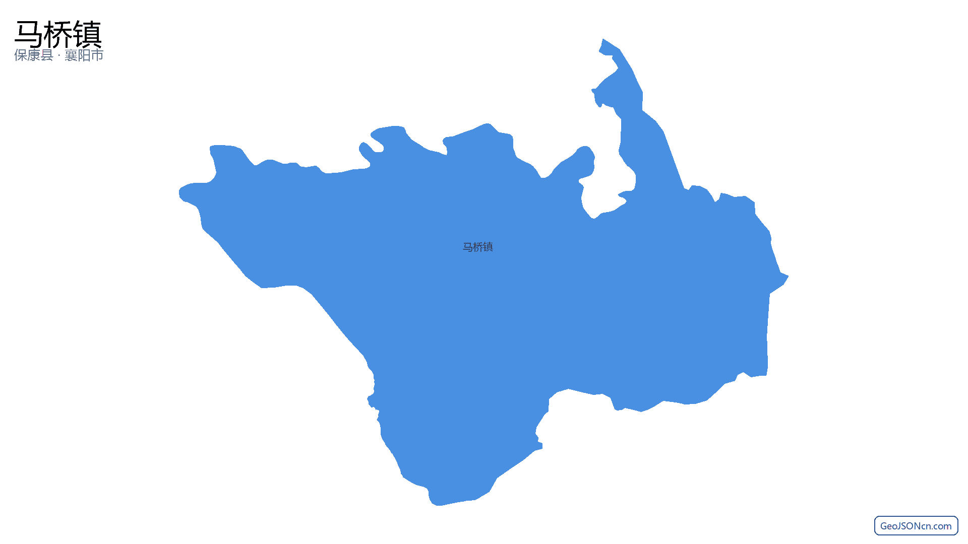 马桥镇行政区划边界地图（保康县·襄阳市）,提供GeoJSON、SHP矢量边界数据下载及高清地图大图(PNG/JPG) - GeoJSONcn.com