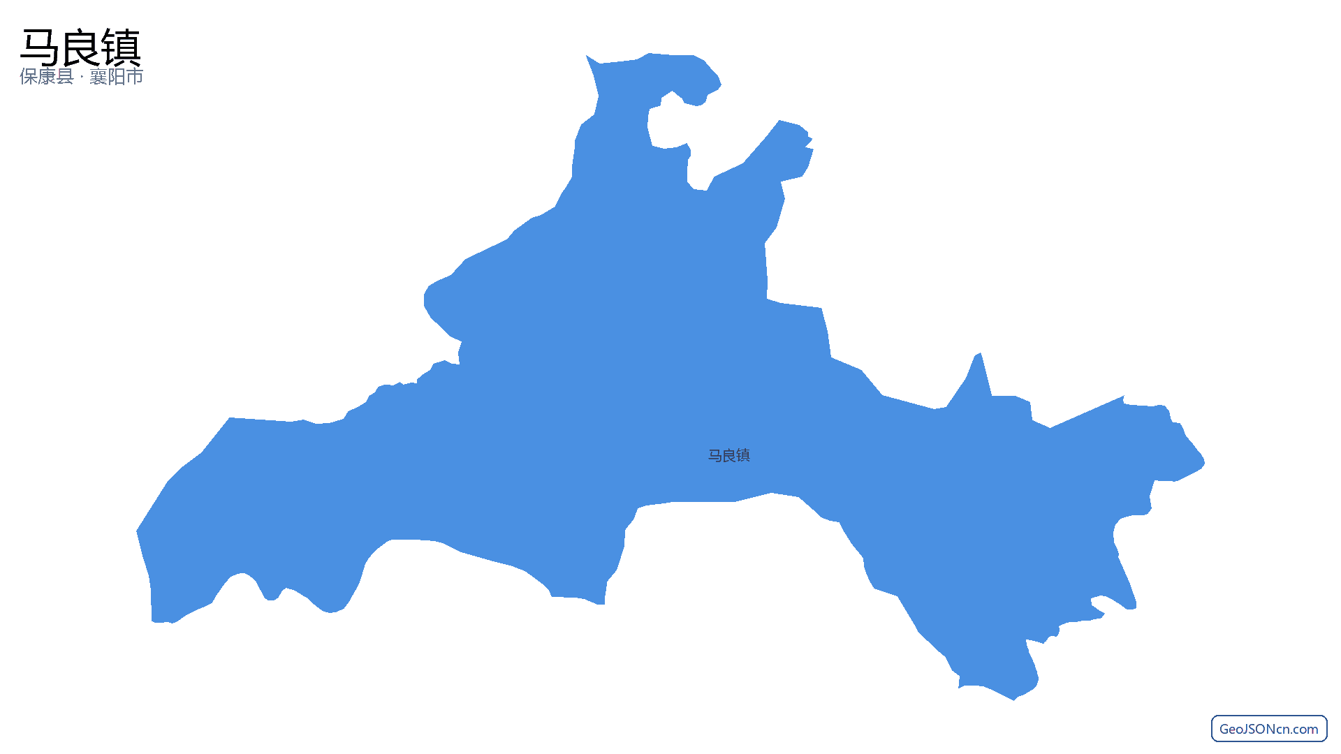 马良镇行政区划边界地图（保康县·襄阳市）,提供GeoJSON、SHP矢量边界数据下载及高清地图大图(PNG/JPG) - GeoJSONcn.com