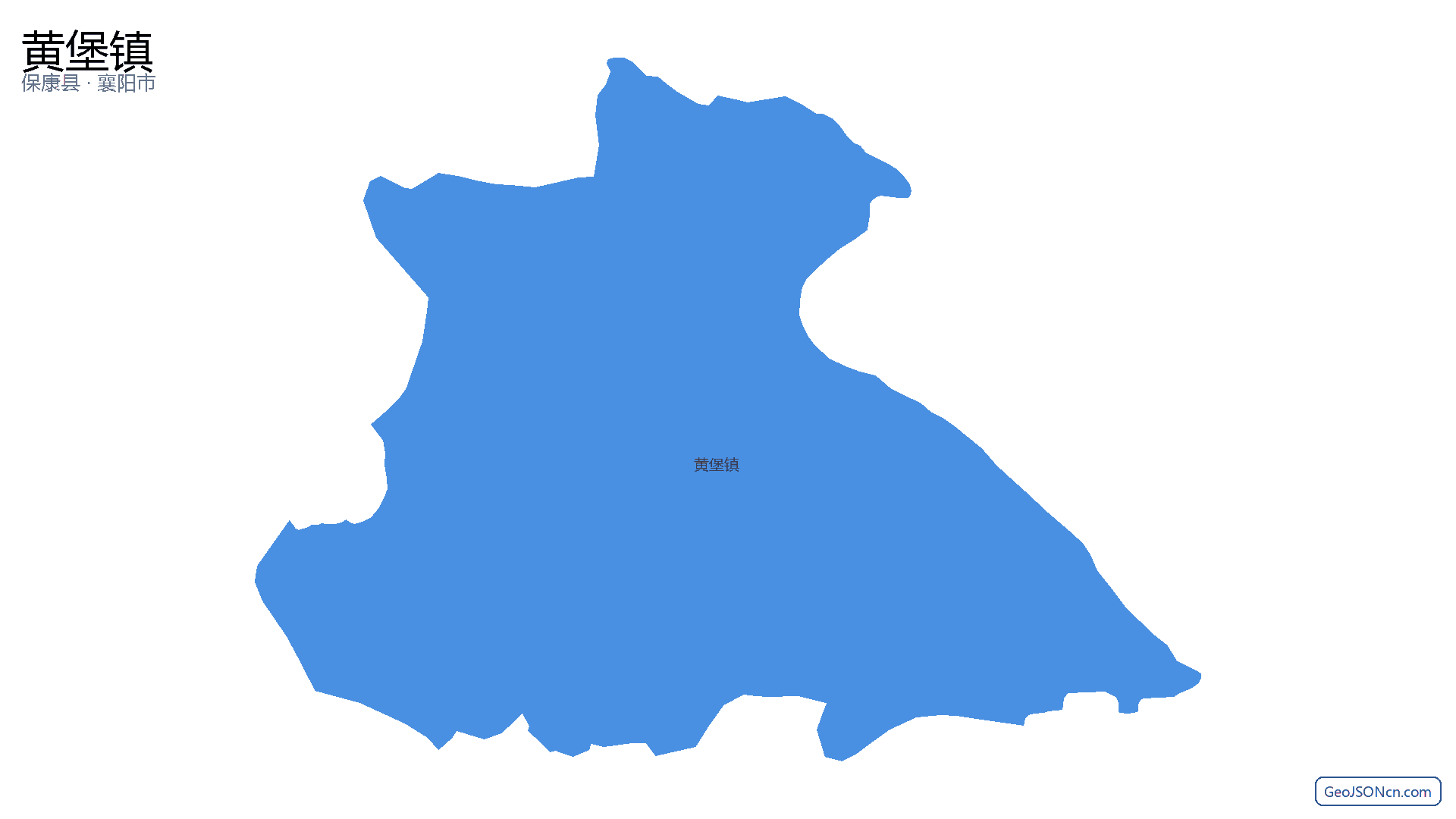 黄堡镇行政区划边界地图（保康县·襄阳市）,提供GeoJSON、SHP矢量边界数据下载及高清地图大图(PNG/JPG) - GeoJSONcn.com