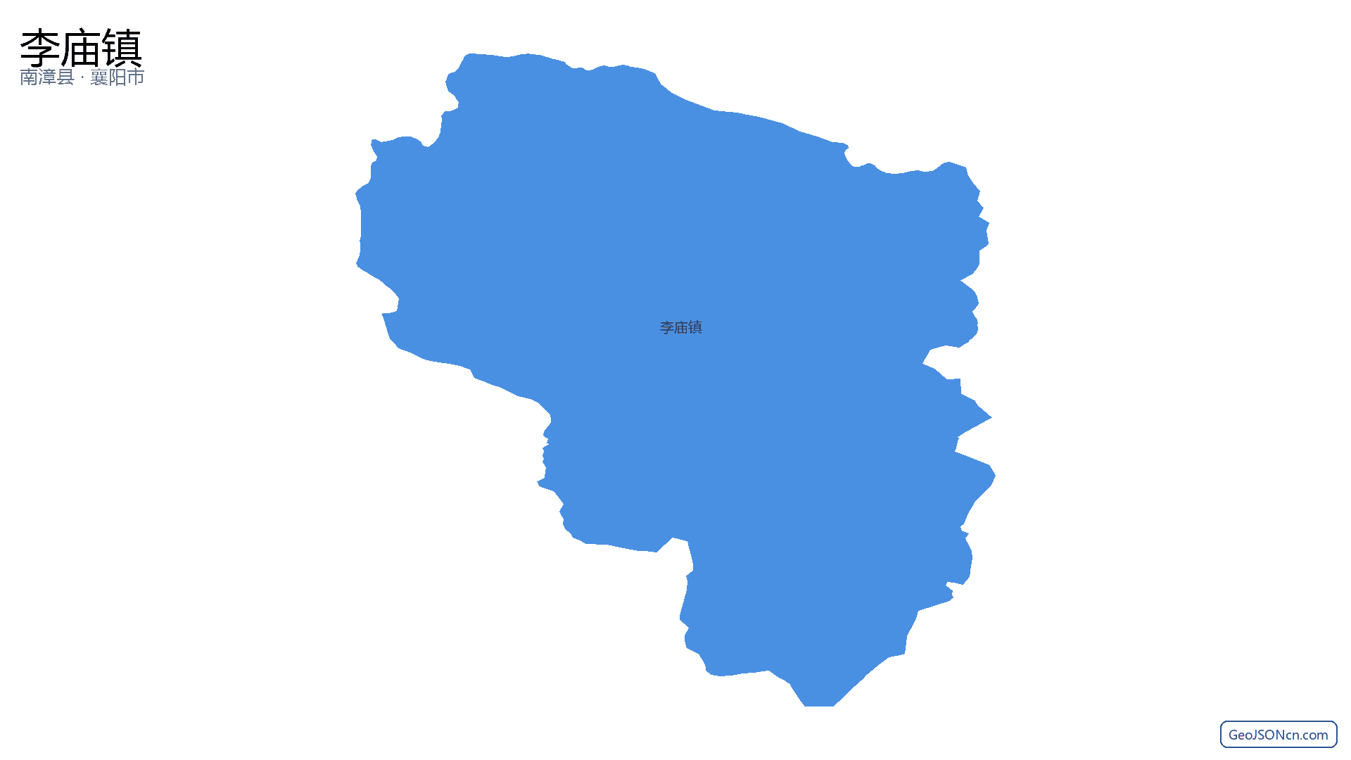 李庙镇行政区划边界地图（南漳县·襄阳市）,提供GeoJSON、SHP矢量边界数据下载及高清地图大图(PNG/JPG) - GeoJSONcn.com
