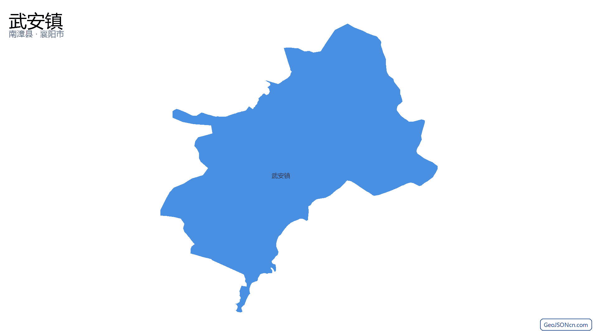武安镇行政区划边界地图（南漳县·襄阳市）,提供GeoJSON、SHP矢量边界数据下载及高清地图大图(PNG/JPG) - GeoJSONcn.com