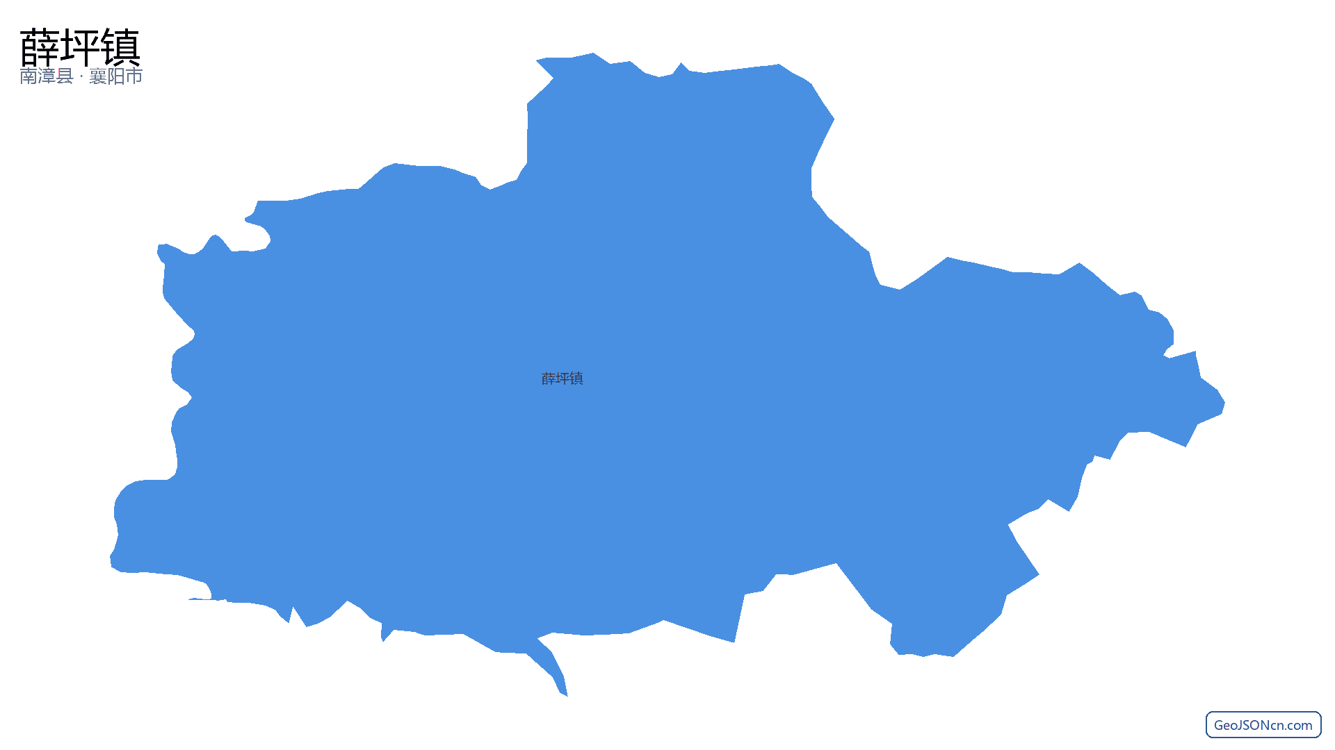 薛坪镇行政区划边界地图（南漳县·襄阳市）,提供GeoJSON、SHP矢量边界数据下载及高清地图大图(PNG/JPG) - GeoJSONcn.com