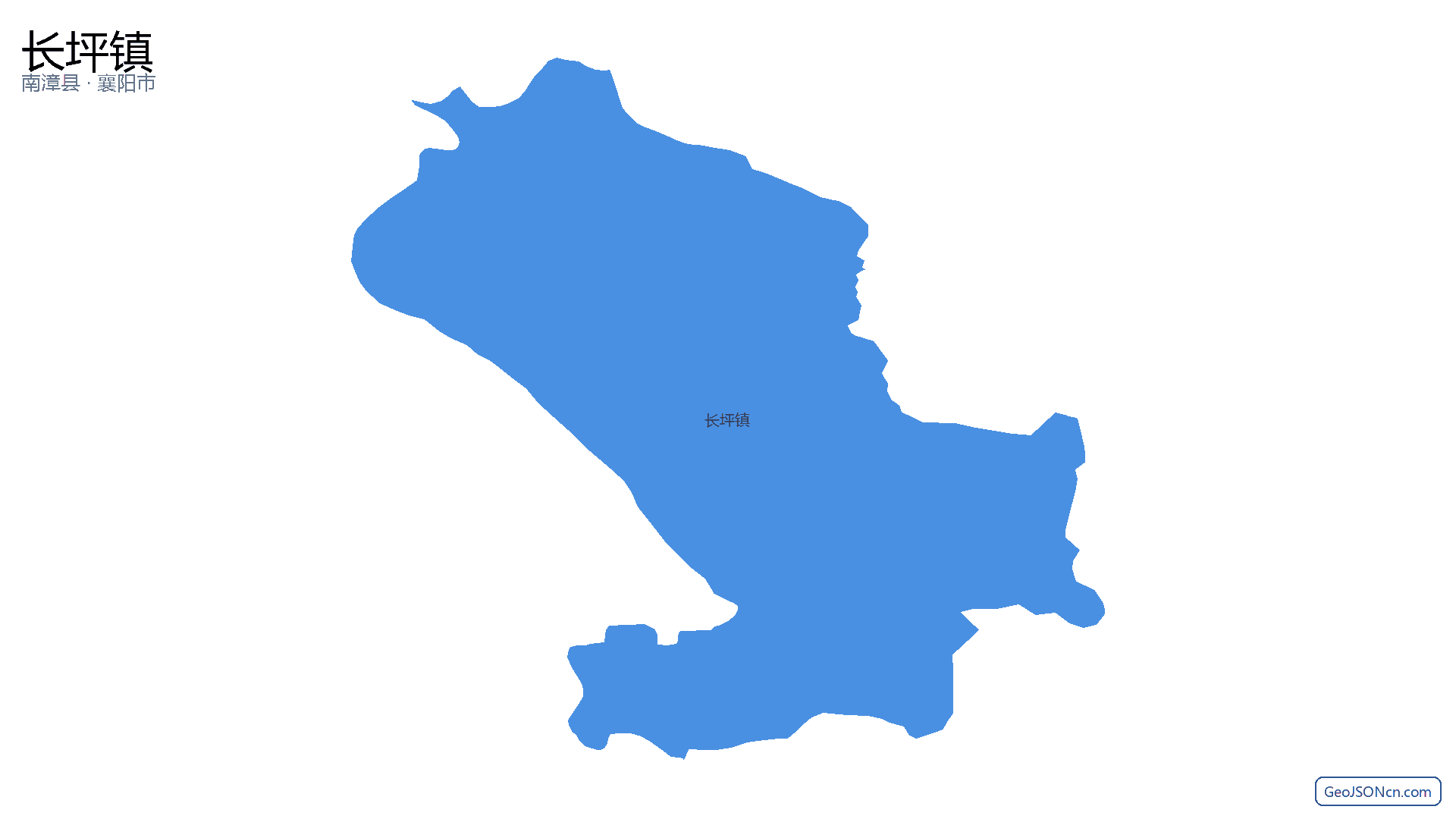 长坪镇行政区划边界地图（南漳县·襄阳市）,提供GeoJSON、SHP矢量边界数据下载及高清地图大图(PNG/JPG) - GeoJSONcn.com