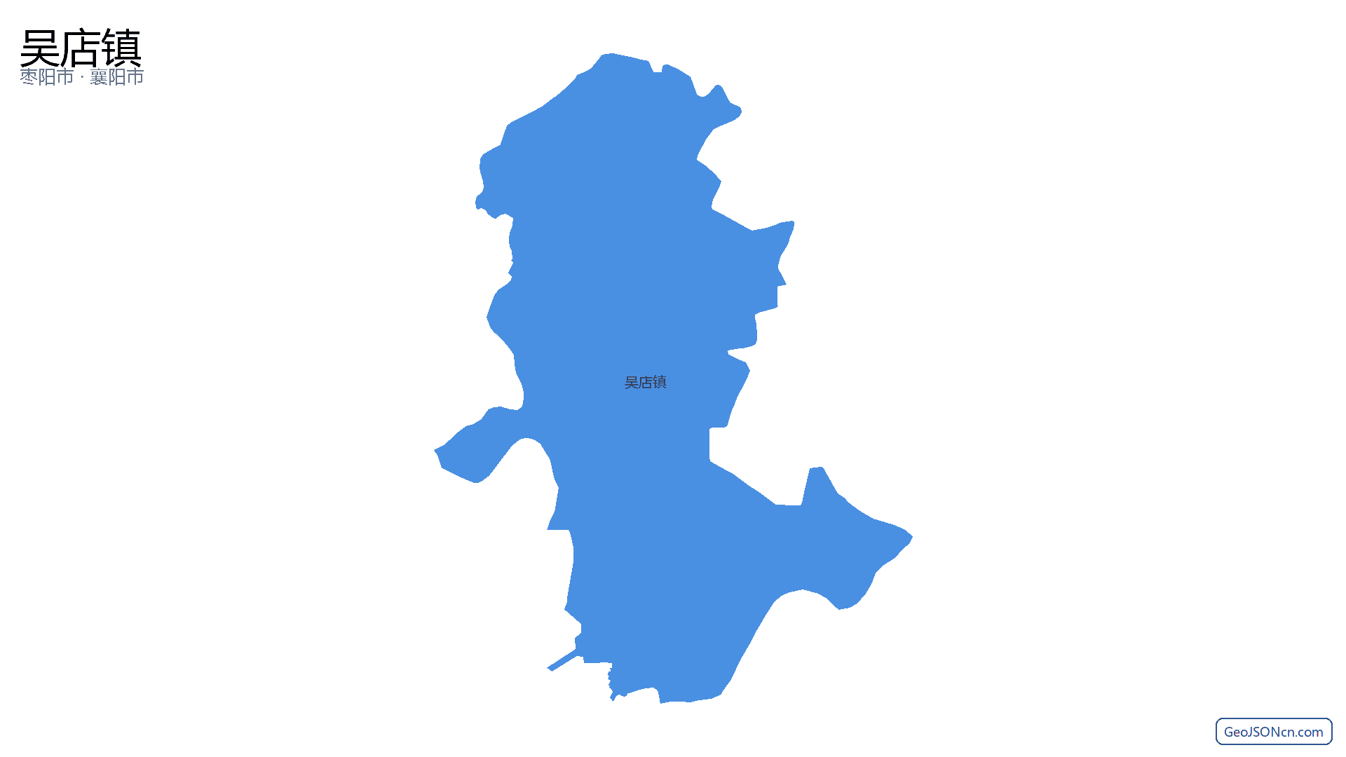 吴店镇行政区划边界地图（枣阳市·襄阳市）,提供GeoJSON、SHP矢量边界数据下载及高清地图大图(PNG/JPG) - GeoJSONcn.com