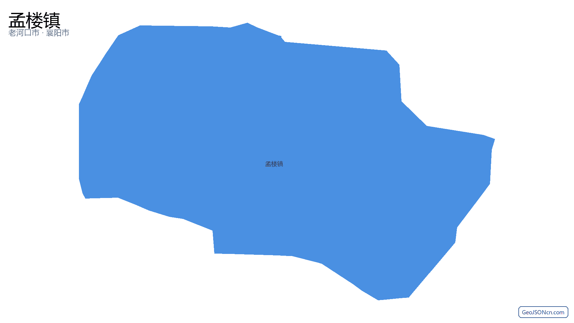 孟楼镇行政区划边界地图（老河口市·襄阳市）,提供GeoJSON、SHP矢量边界数据下载及高清地图大图(PNG/JPG) - GeoJSONcn.com