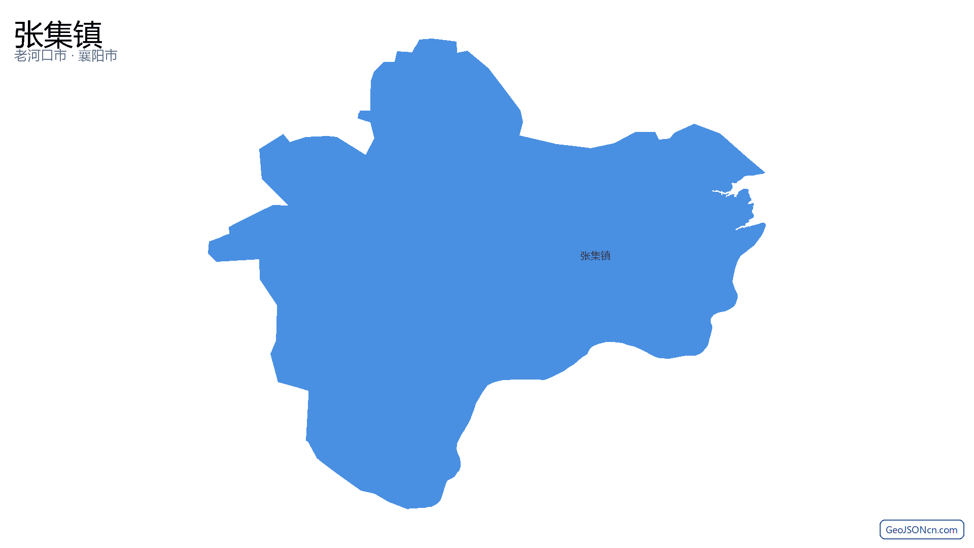张集镇行政区划边界地图（老河口市·襄阳市）,提供GeoJSON、SHP矢量边界数据下载及高清地图大图(PNG/JPG) - GeoJSONcn.com