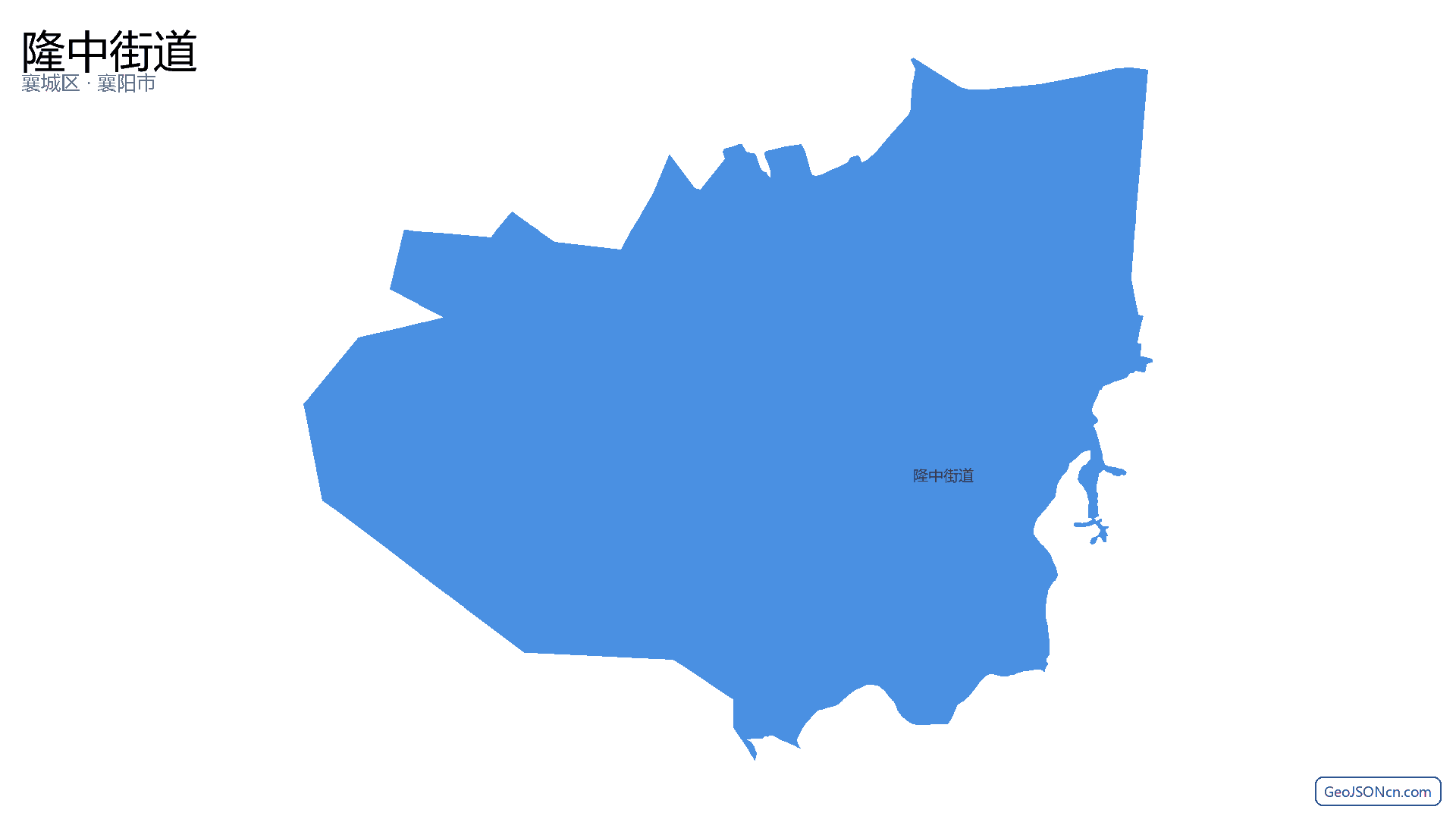 隆中街道行政区划边界地图（襄城区·襄阳市）,提供GeoJSON、SHP矢量边界数据下载及高清地图大图(PNG/JPG) - GeoJSONcn.com