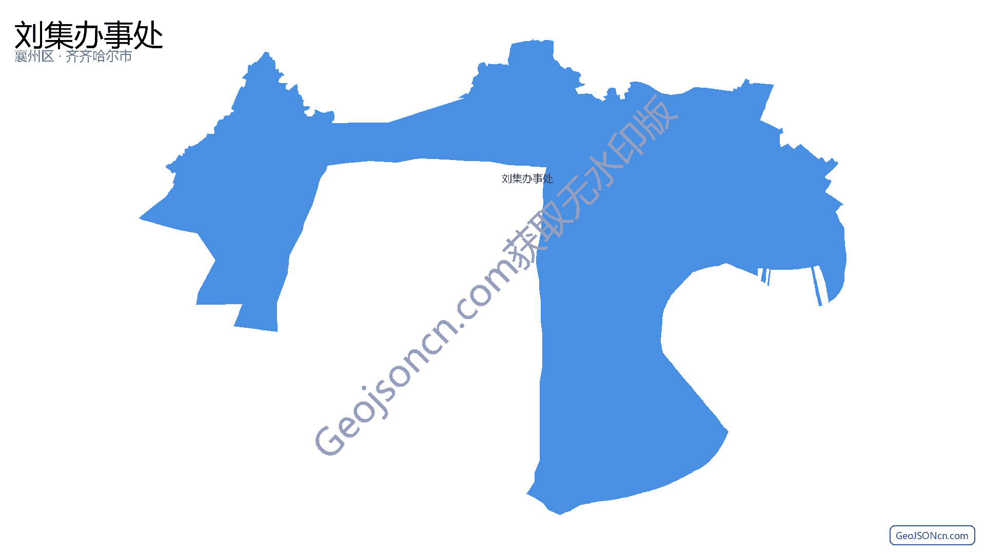 刘集办事处行政区划边界地图(襄州区·襄阳市),提供GeoJSON、SHP矢量边界数据下载及高清地图大图(PNG/JPG) - GeoJSONcn.com