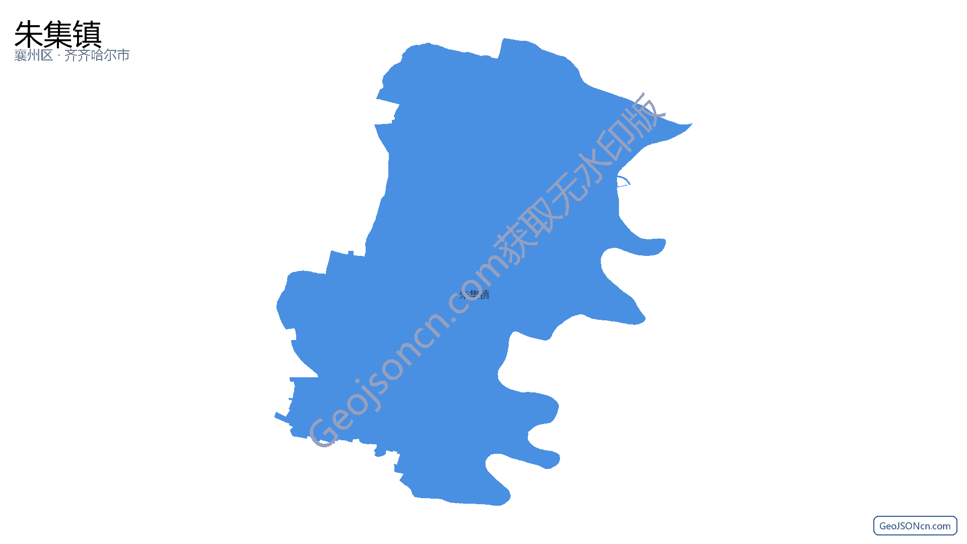朱集镇行政区划边界地图(襄州区·襄阳市),提供GeoJSON、SHP矢量边界数据下载及高清地图大图(PNG/JPG) - GeoJSONcn.com