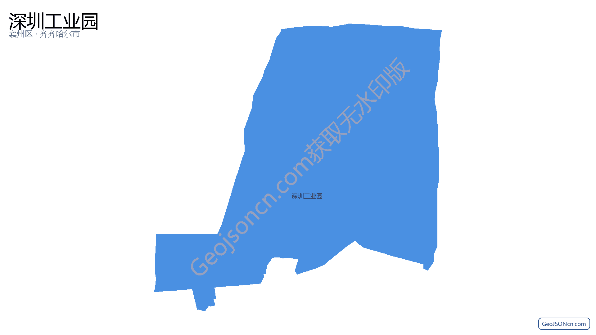 深圳工业园行政区划边界地图（襄州区·襄阳市）,提供GeoJSON、SHP矢量边界数据下载及高清地图大图(PNG/JPG) - GeoJSONcn.com