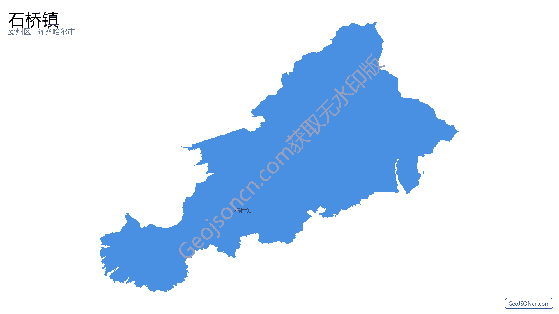 石桥镇行政区划边界地图(襄州区·襄阳市),提供GeoJSON、SHP矢量边界数据下载及高清地图大图(PNG/JPG) - GeoJSONcn.com