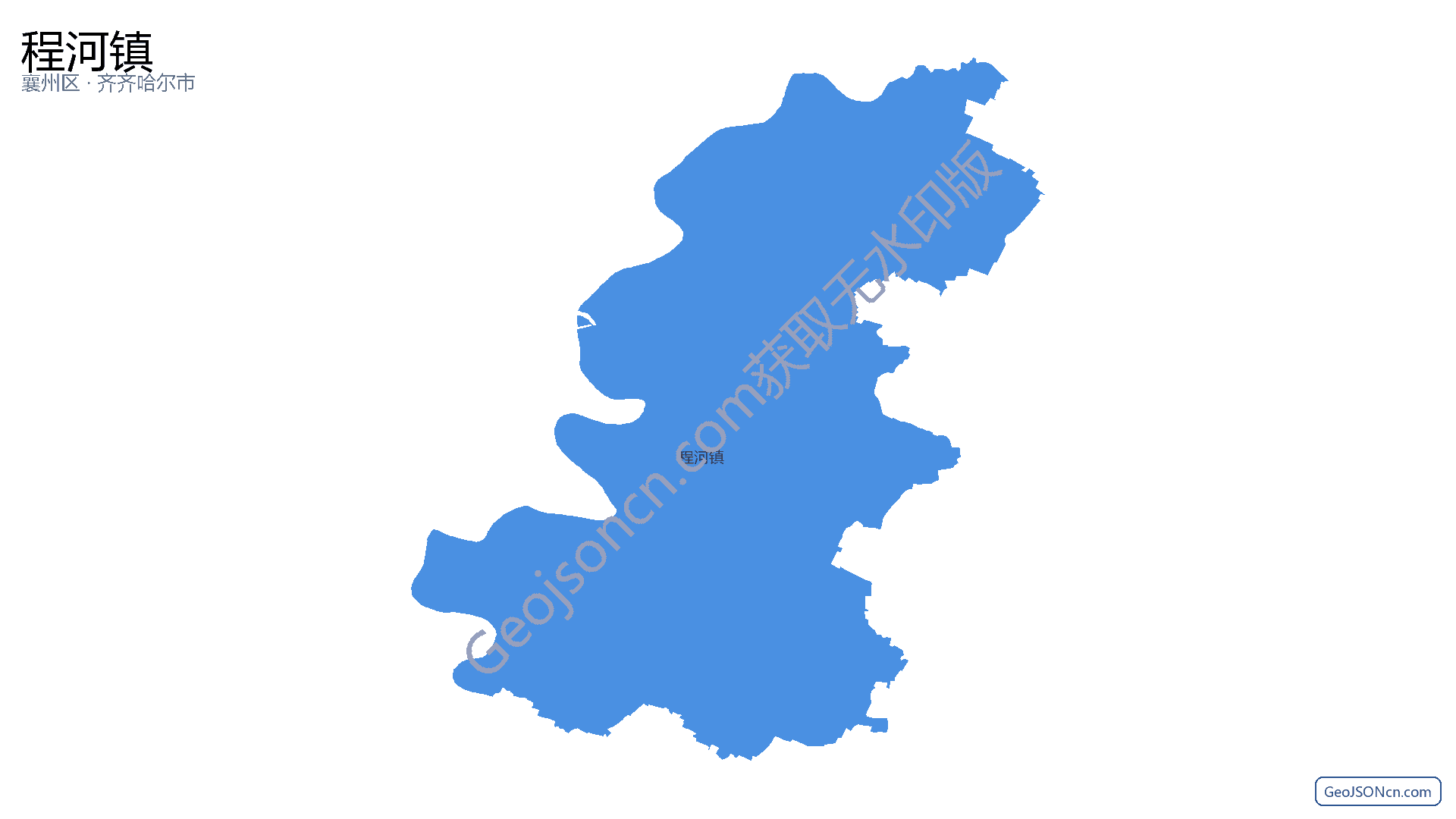 程河镇行政区划边界地图(襄州区·襄阳市),提供GeoJSON、SHP矢量边界数据下载及高清地图大图(PNG/JPG) - GeoJSONcn.com