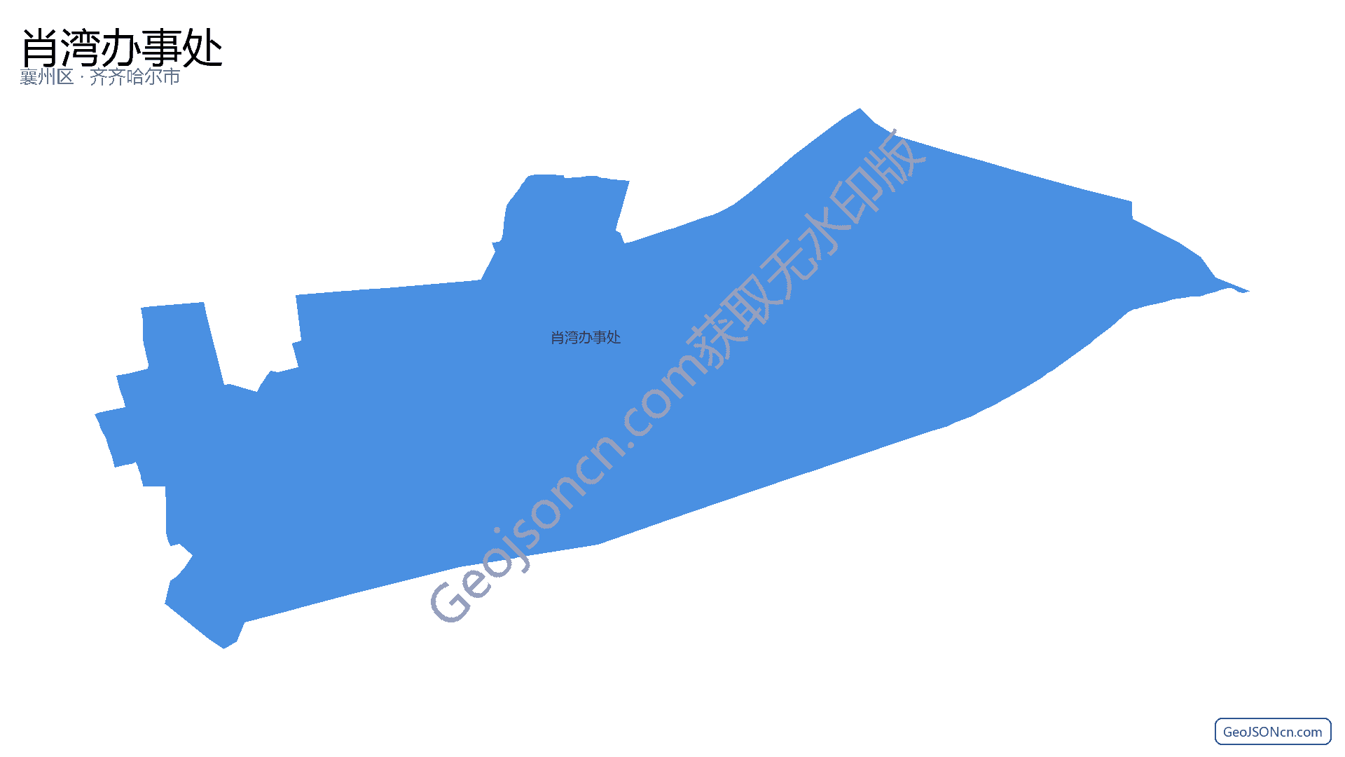 肖湾办事处行政区划边界地图（襄州区·襄阳市）,提供GeoJSON、SHP矢量边界数据下载及高清地图大图(PNG/JPG) - GeoJSONcn.com