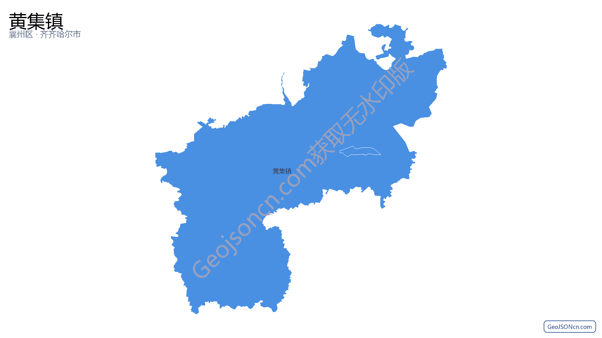 黄集镇行政区划边界地图(襄州区·襄阳市),提供GeoJSON、SHP矢量边界数据下载及高清地图大图(PNG/JPG) - GeoJSONcn.com