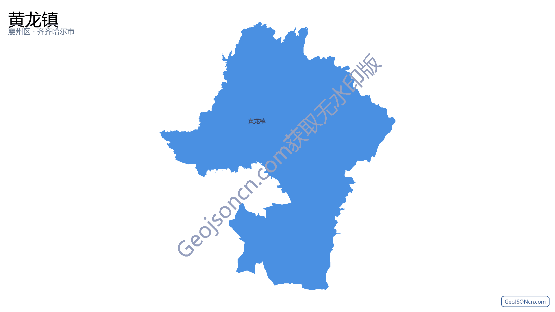 黄龙镇行政区划边界地图(襄州区·襄阳市),提供GeoJSON、SHP矢量边界数据下载及高清地图大图(PNG/JPG) - GeoJSONcn.com