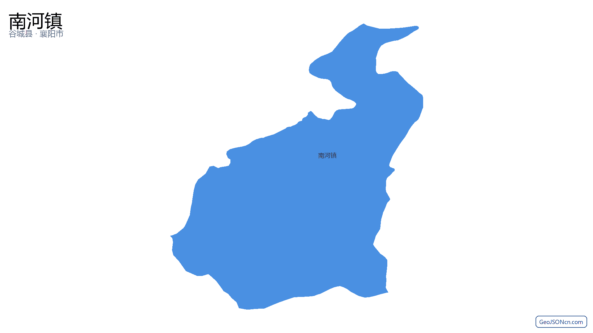 南河镇行政区划边界地图(谷城县·襄阳市),提供GeoJSON、SHP矢量边界数据下载及高清地图大图(PNG/JPG) - GeoJSONcn.com