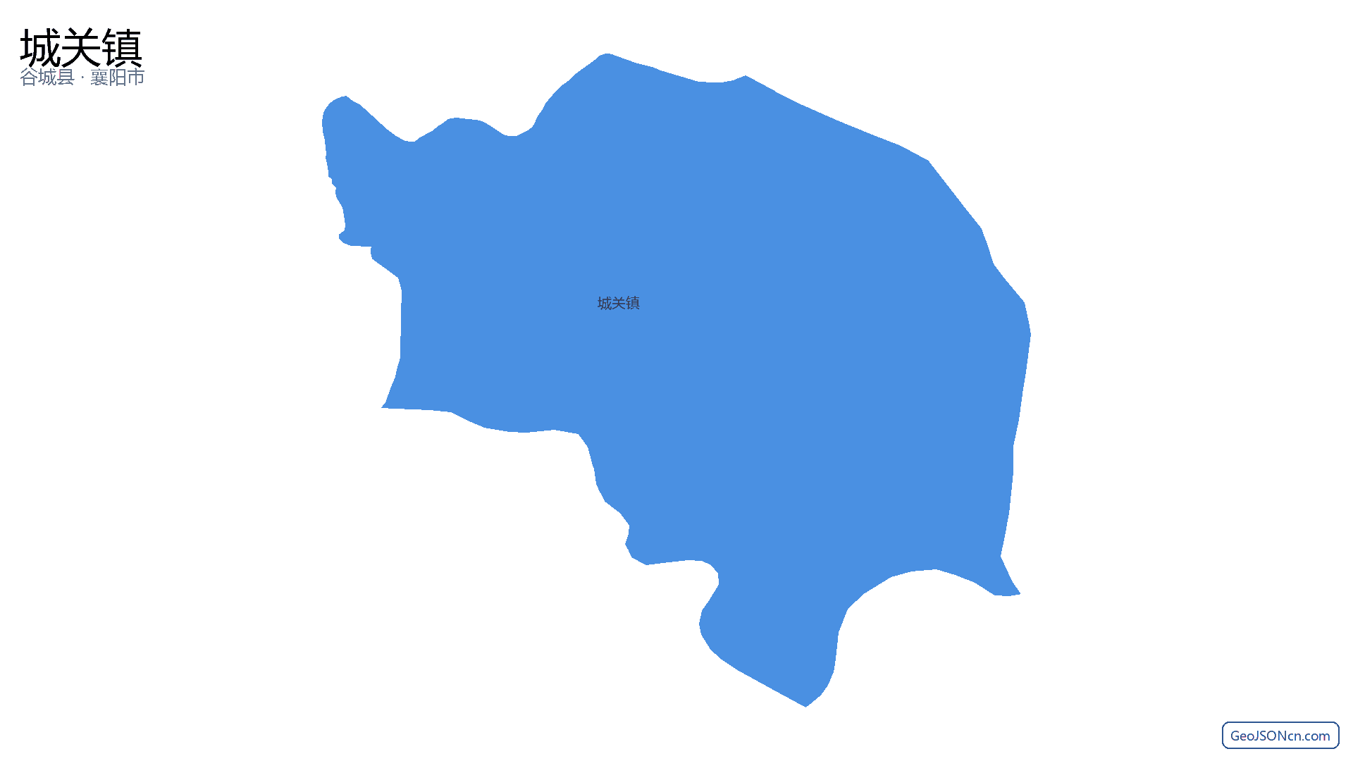 城关镇行政区划边界地图（谷城县·襄阳市）,提供GeoJSON、SHP矢量边界数据下载及高清地图大图(PNG/JPG) - GeoJSONcn.com