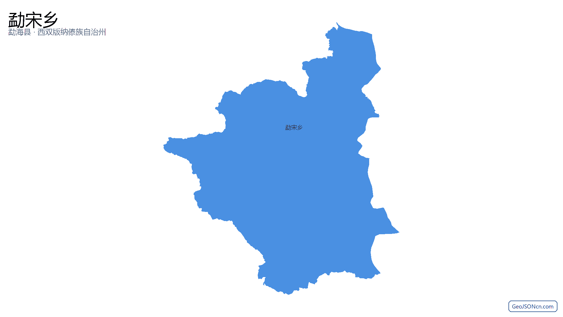 勐宋乡行政区划边界地图（勐海县·西双版纳傣族自治州）,提供GeoJSON、SHP矢量边界数据下载及高清地图大图(PNG/JPG) - GeoJSONcn.com