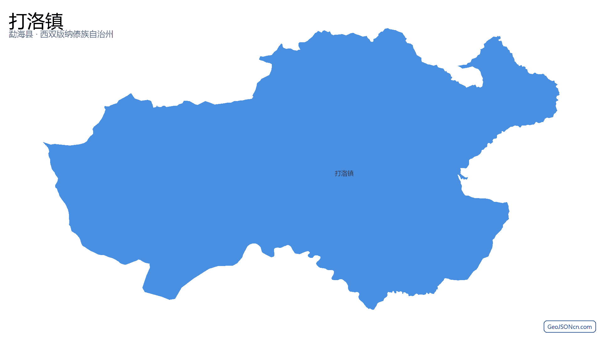 打洛镇行政区划边界地图(勐海县·西双版纳傣族自治州),提供GeoJSON、SHP矢量边界数据下载及高清地图大图(PNG/JPG) - GeoJSONcn.com