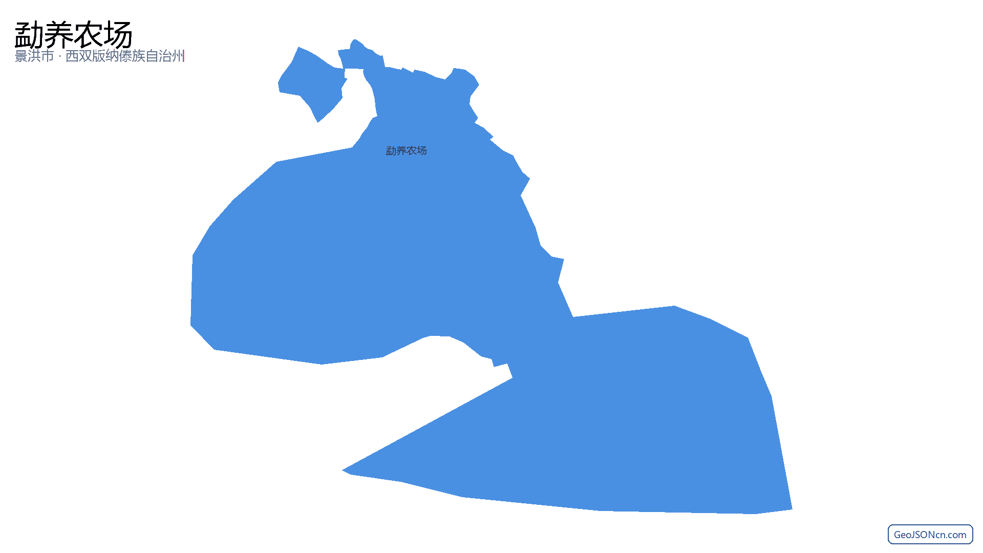 勐养农场行政区划边界地图（景洪市·西双版纳傣族自治州）,提供GeoJSON、SHP矢量边界数据下载及高清地图大图(PNG/JPG) - GeoJSONcn.com